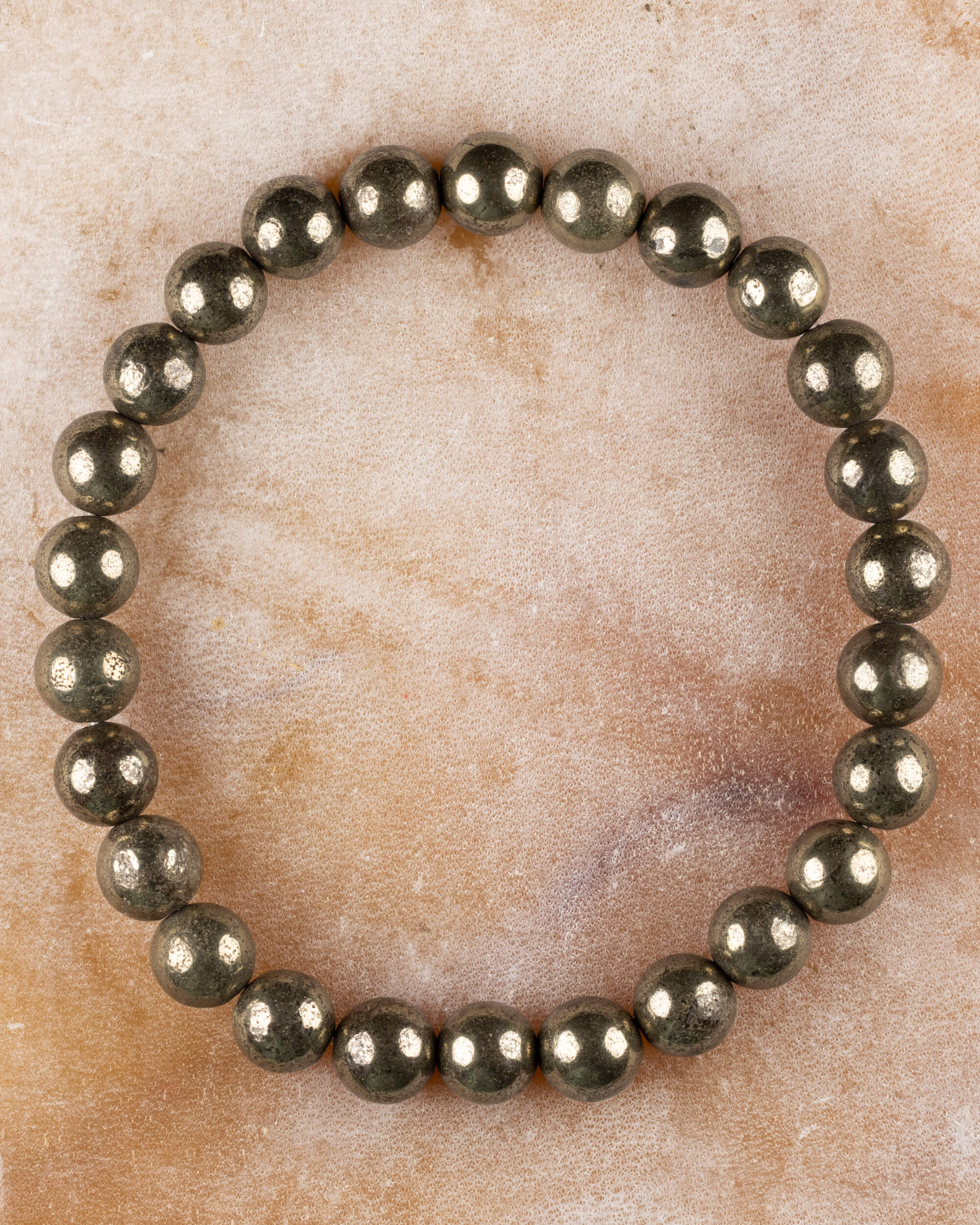 Pulsera de Pirita 8 mm - Estructura y Voluntad Sólida