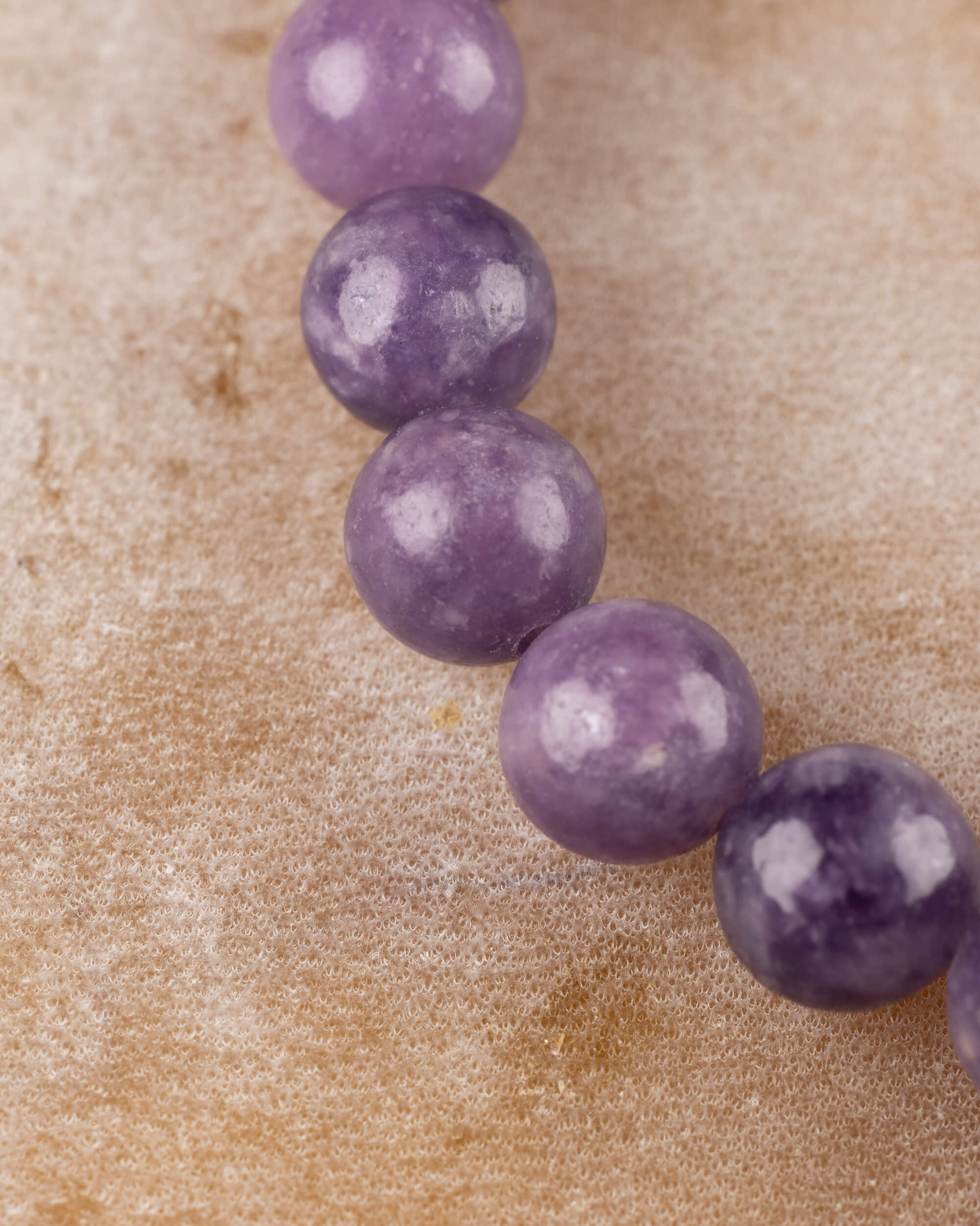 Pulsera de Lepidolita Uva 8 mm - Calma y Descanso Consciente