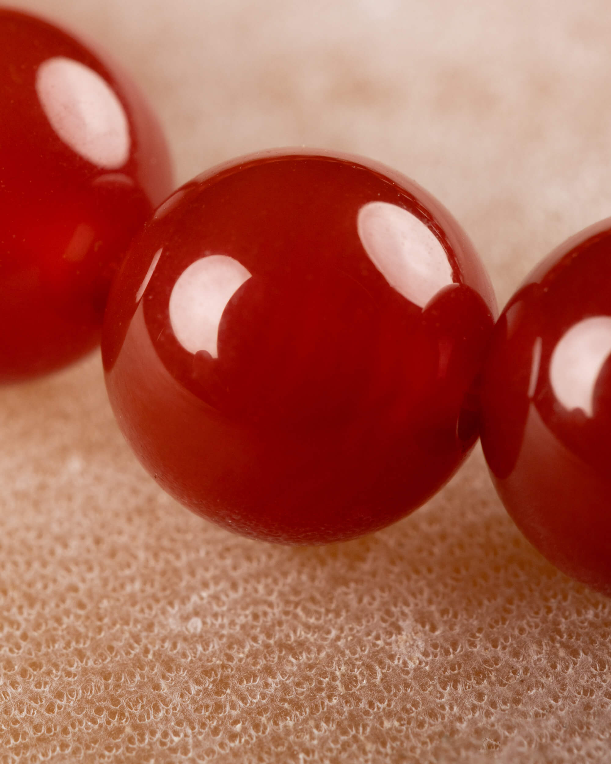 Pulsera de Cornalina 8 mm - Fuego y Placer