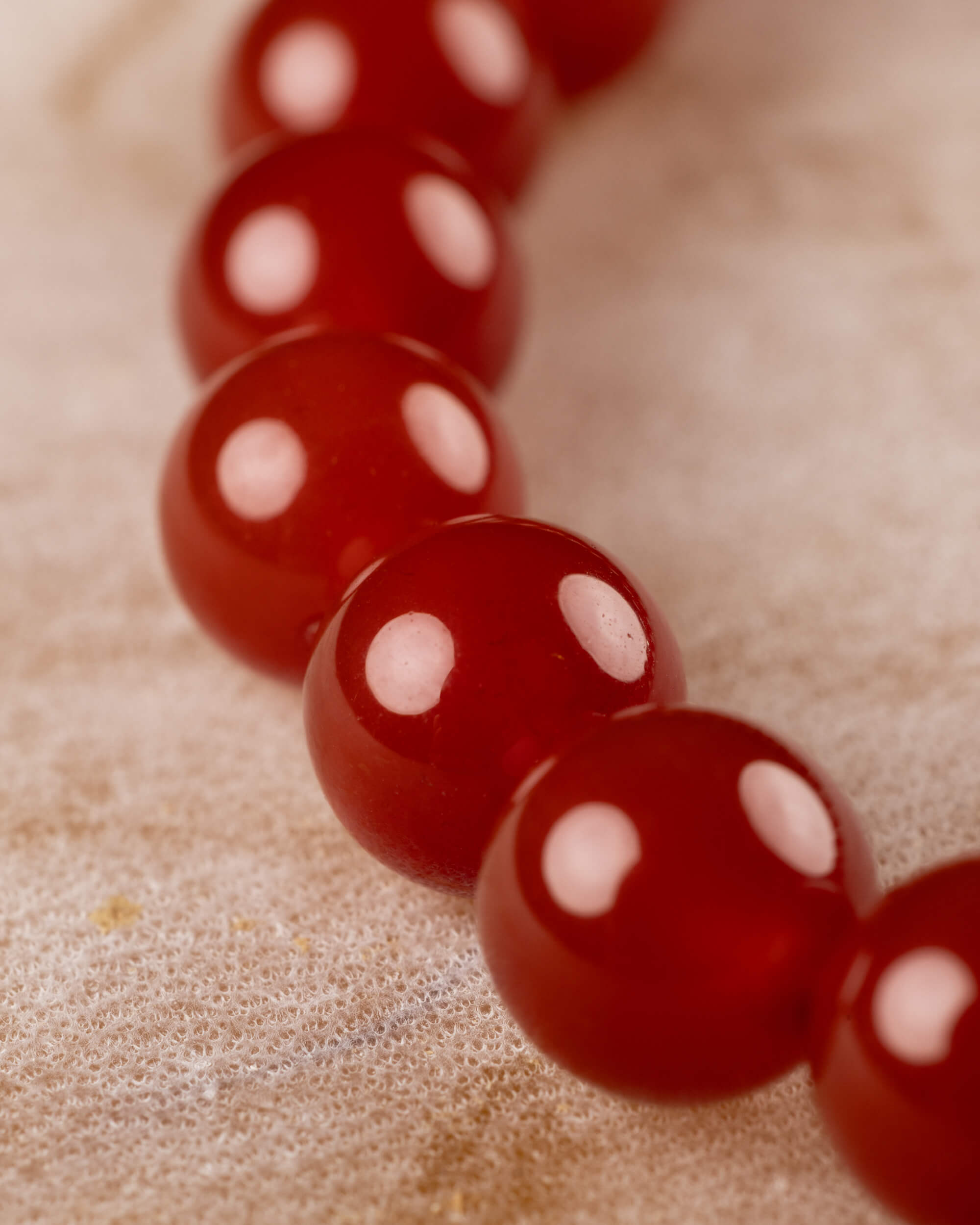 Pulsera de Cornalina 8 mm - Fuego y Placer