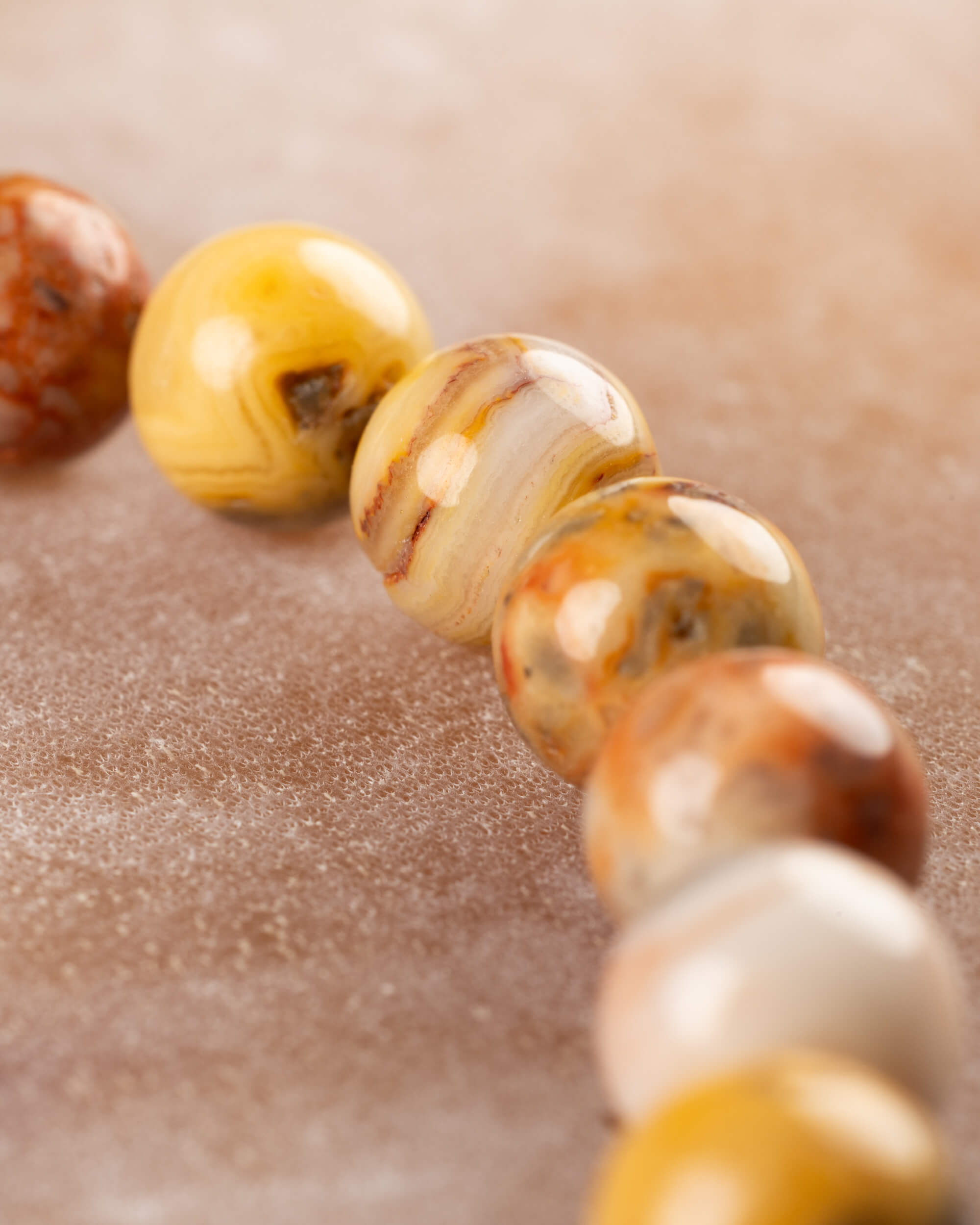 Pulsera de Ágata Crazy Lace (Mexicana) (8 mm)