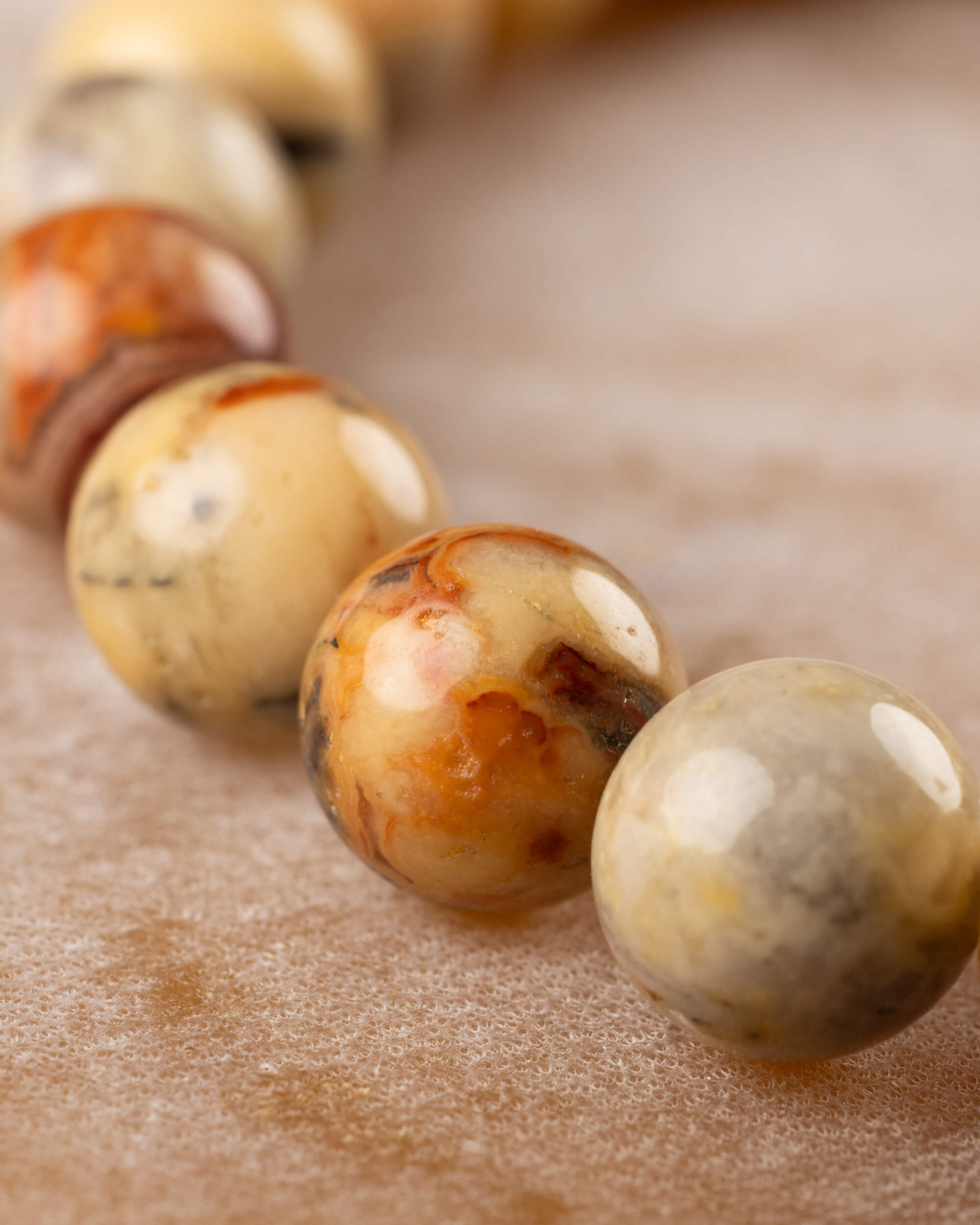 Pulsera de Ágata Crazy Lace (Mexicana) 8 mm - Alegría y Ligereza