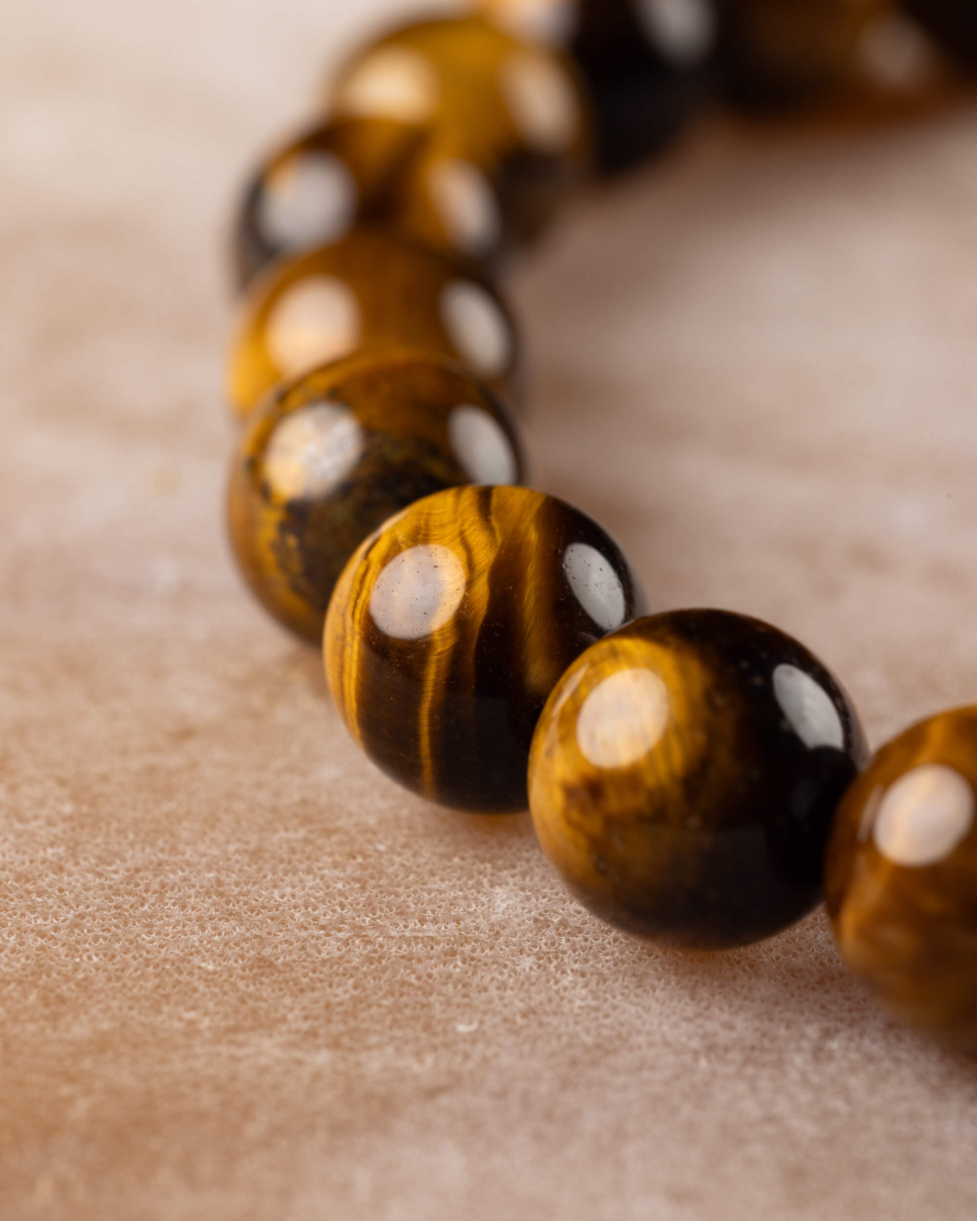 Pulsera de Ojo de Tigre 8 mm - Protección y Vigilancia Clara