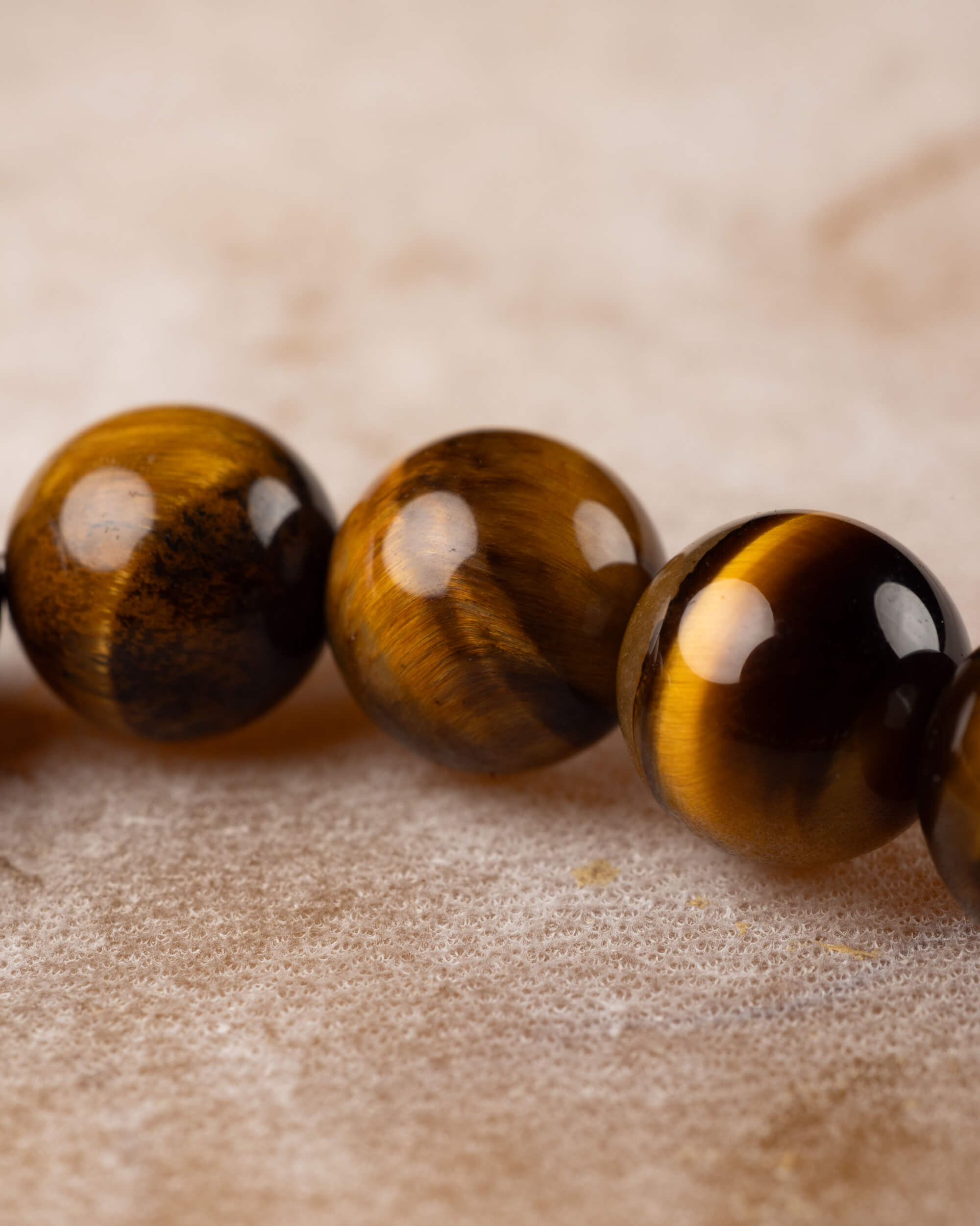 Pulsera de Ojo de Tigre 8 mm - Protección y Vigilancia Clara