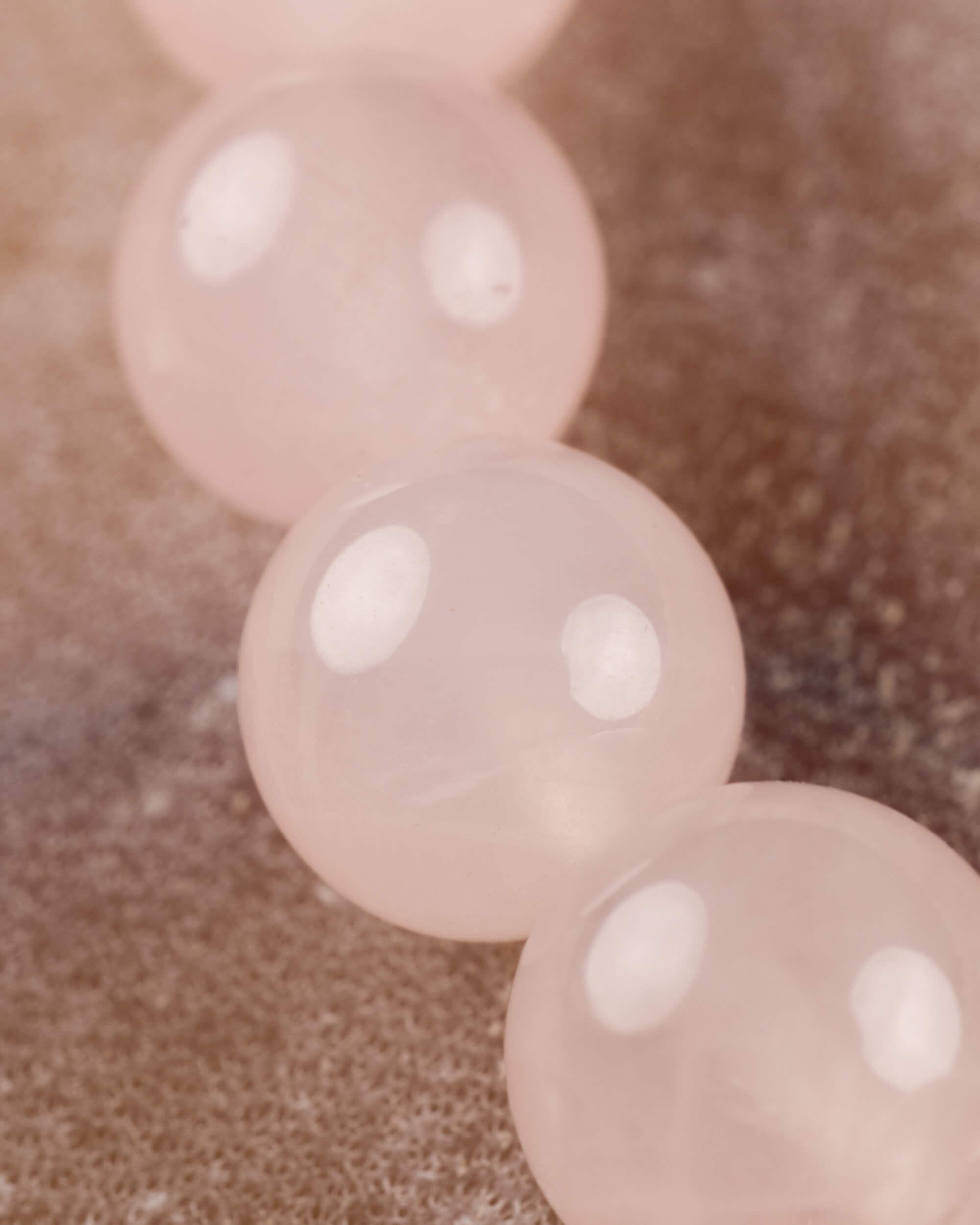 Pulsera de Cuarzo Rosa (8 mm)