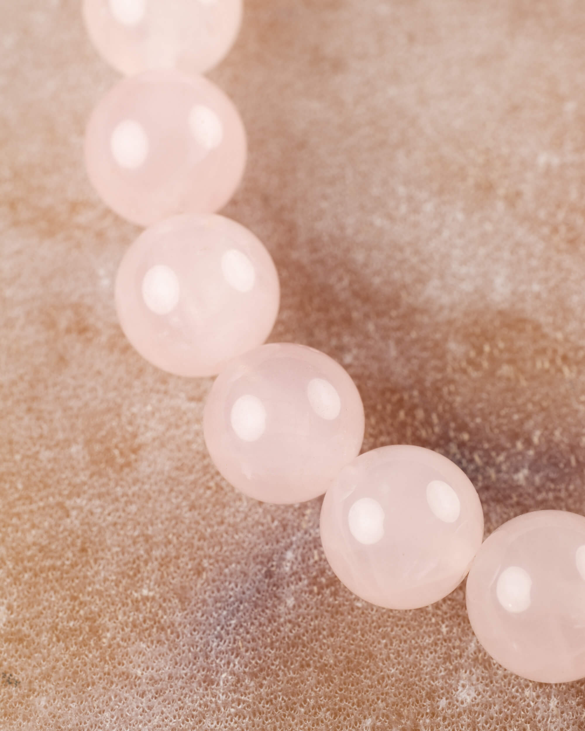 Pulsera de Cuarzo Rosa 8 mm - Amor y Contención