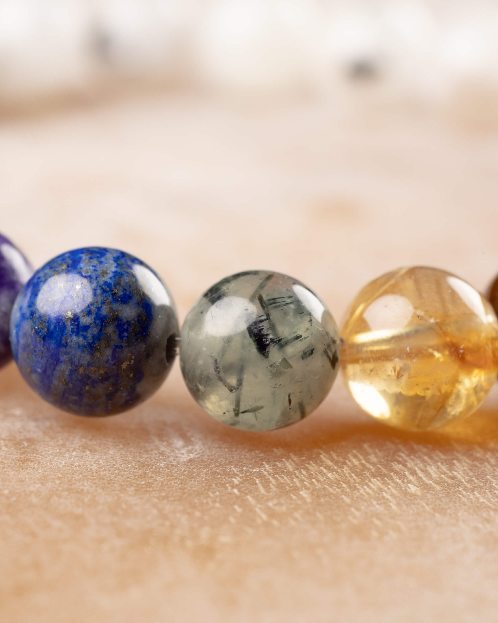 Pulsera Piedra Luna y 7 Chakras (8 mm)