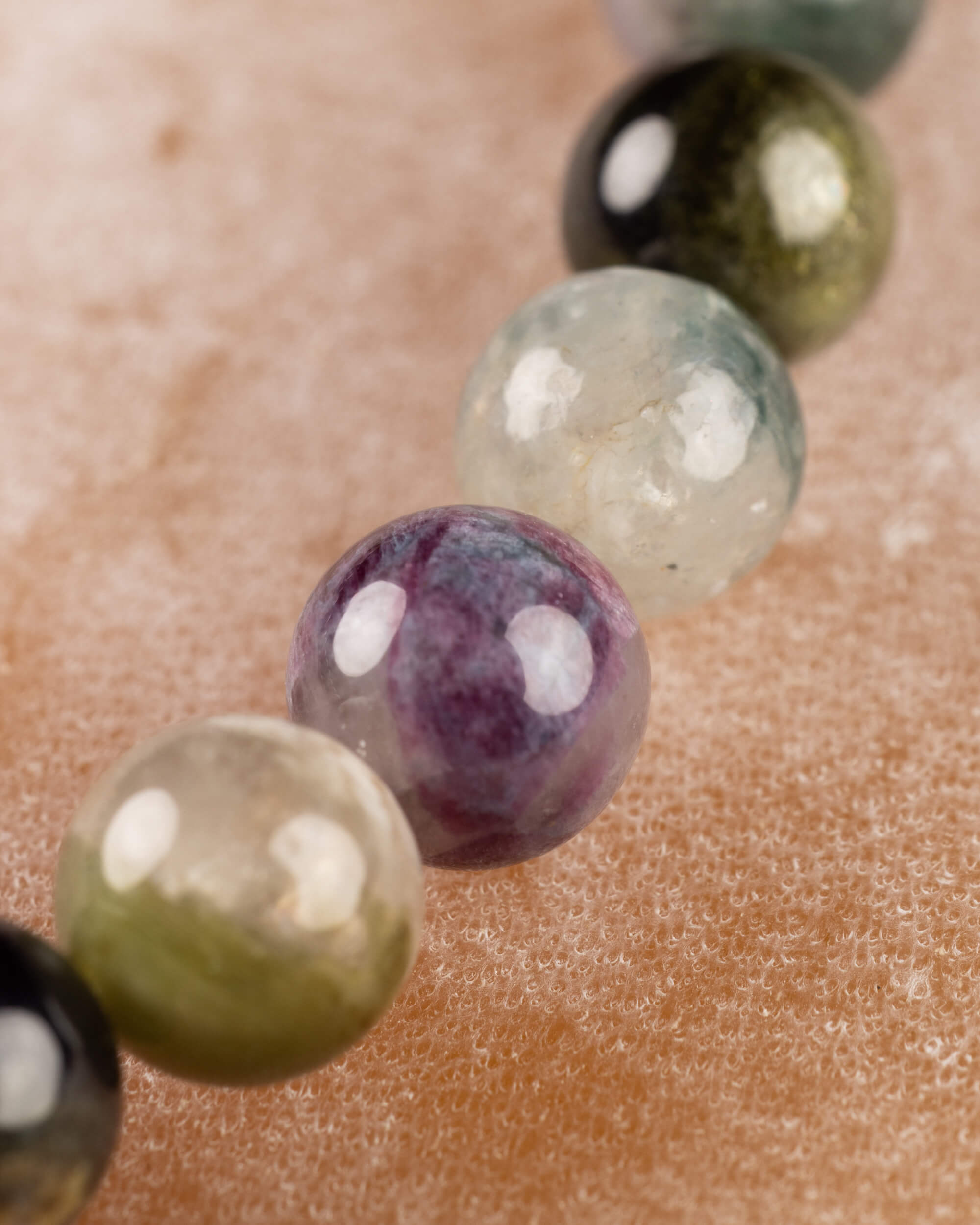 Pulsera de Turmalina Multicolor (6 mm)