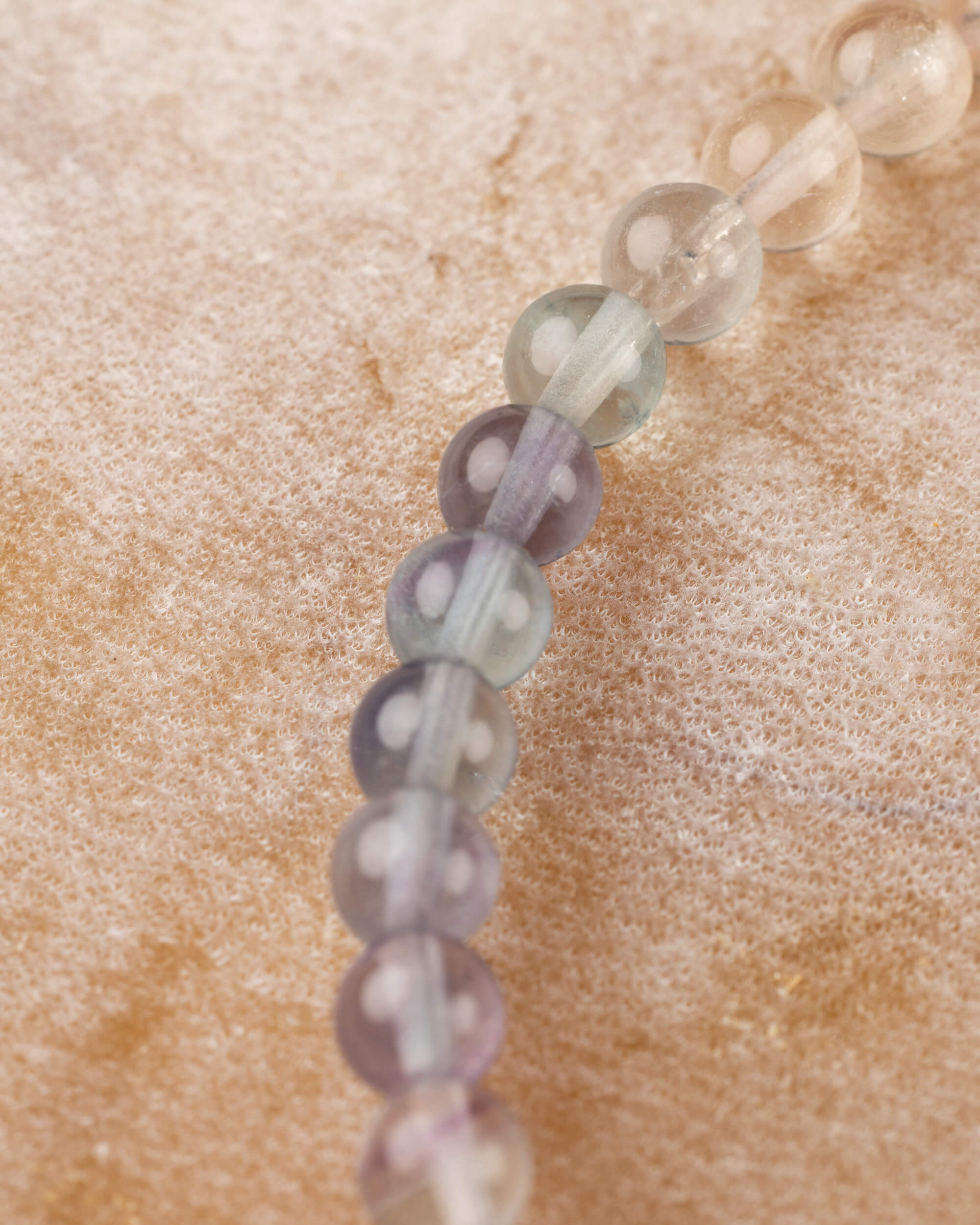 Pulsera de Fluorita Arcoíris 4 mm - Orden y Claridad (Degradado)