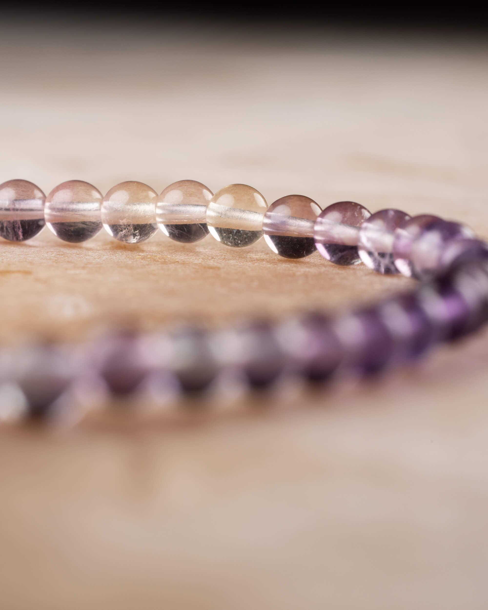 Pulsera de Fluorita Arcoíris 4 mm - Orden y Claridad (Degradado)