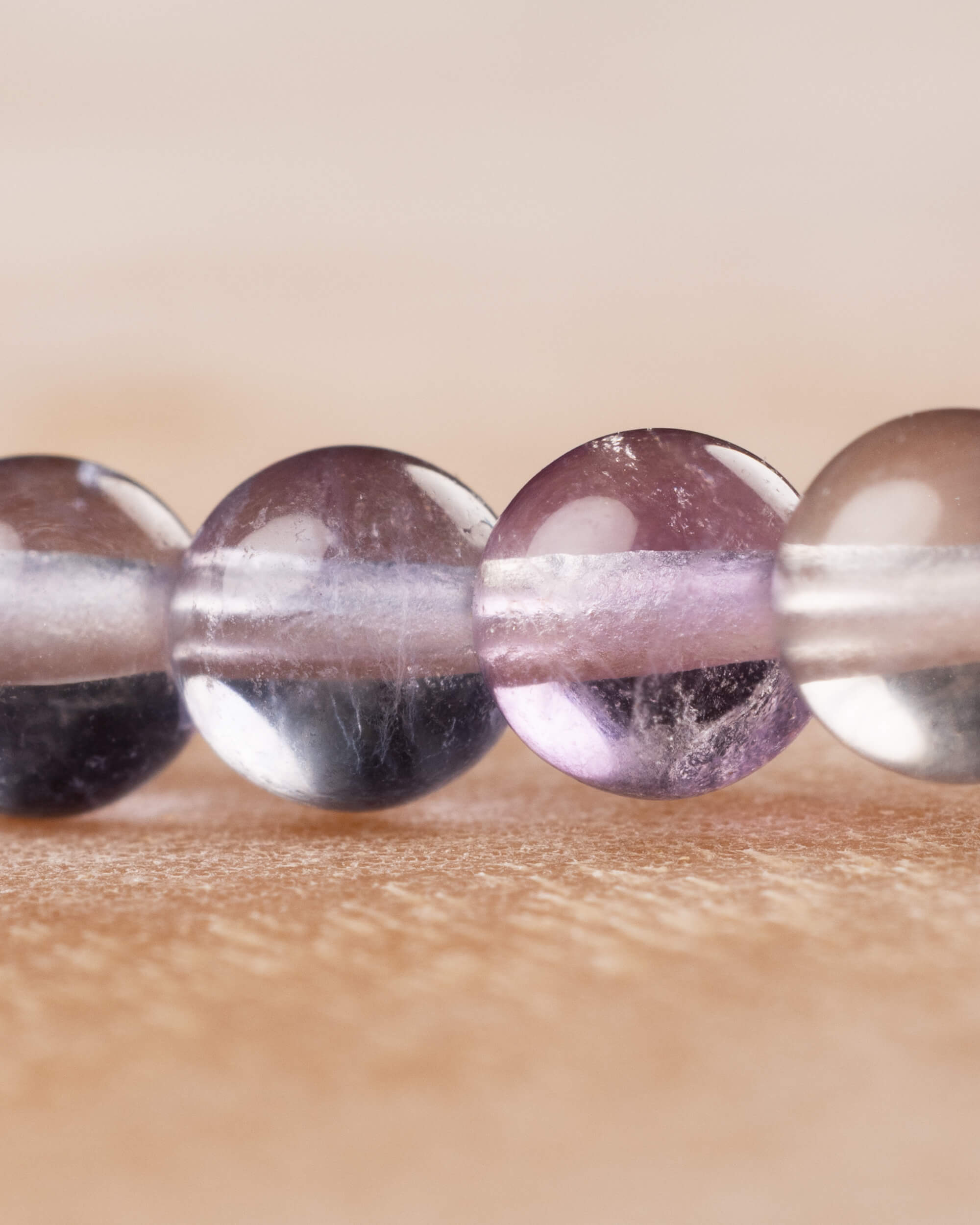 Pulsera de Fluorita Arcoíris 4 mm - Orden y Claridad (Degradado)