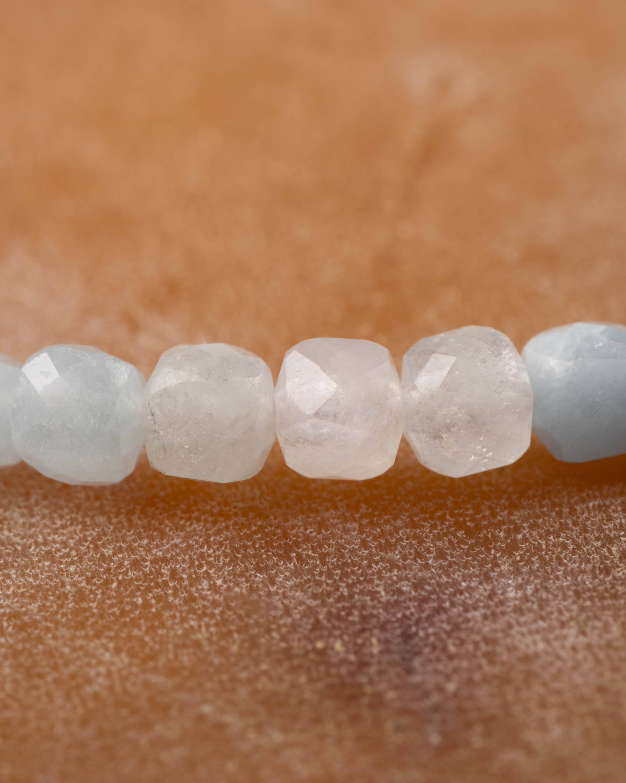 Pulsera de Morganita y Aguamarina Facetada 4 mm - Amor y Comunicación