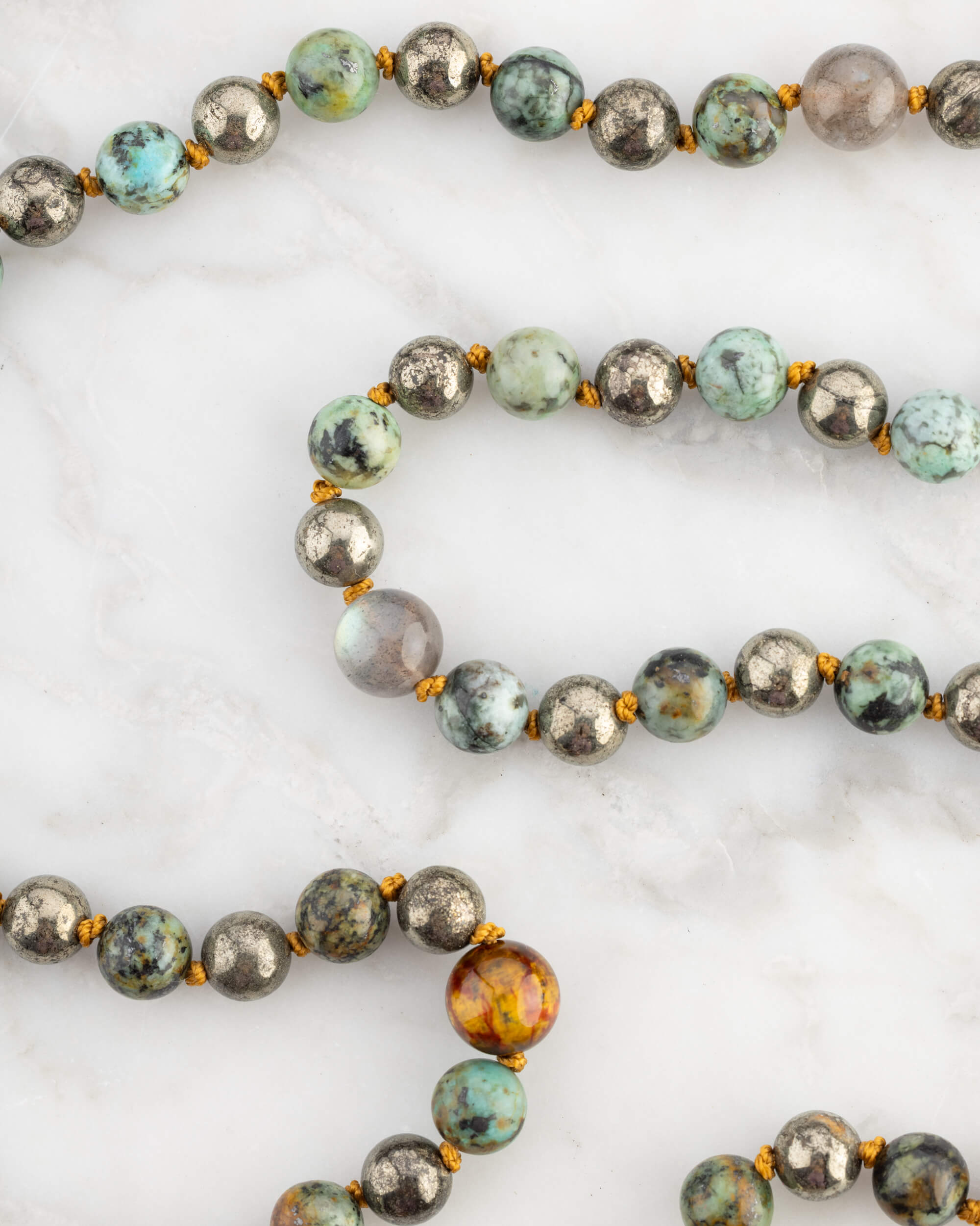 Japa Mala "Voz del Espejo" 108 Cuentas - Visión y Expresión Verdadera