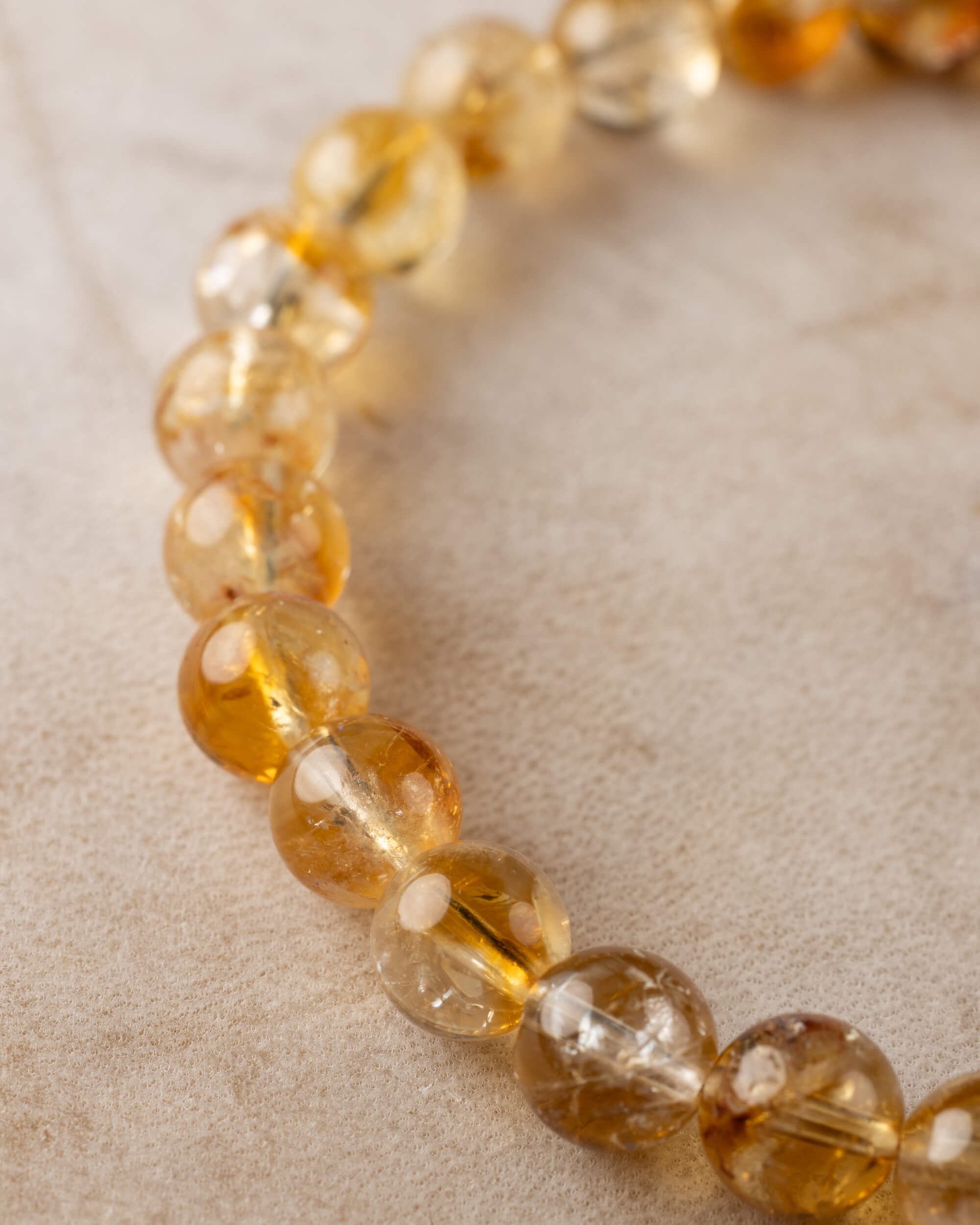 Pulsera de Citrino 8 mm - Voluntad y Claridad