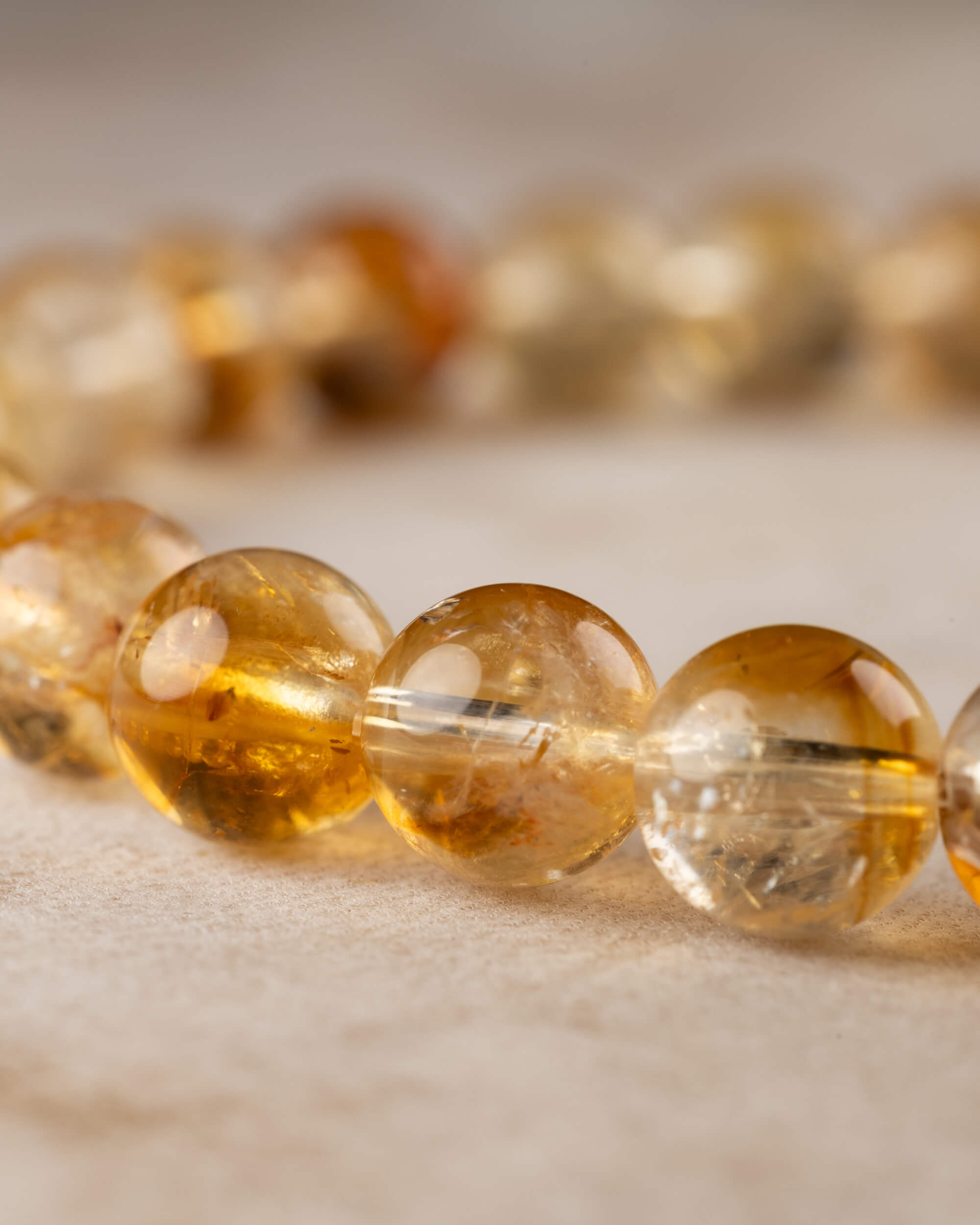 Pulsera de Citrino 8 mm - Voluntad y Claridad