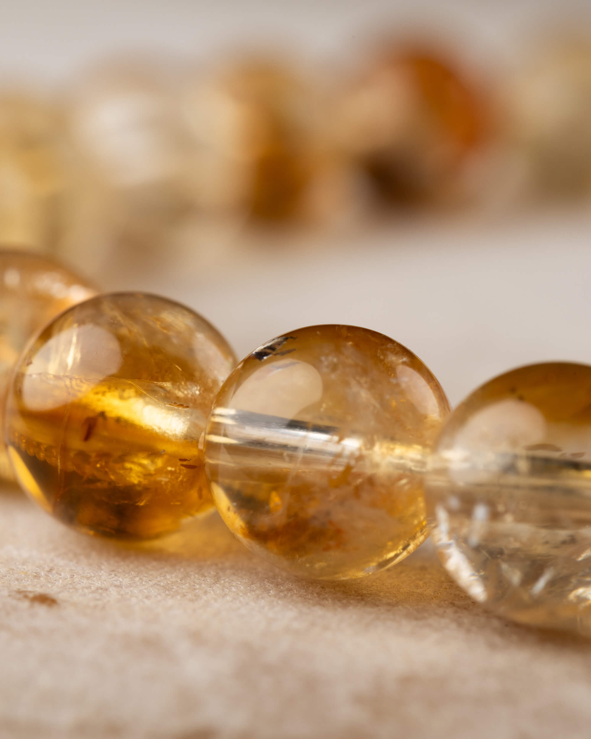 Pulsera de Citrino 8 mm - Voluntad y Claridad