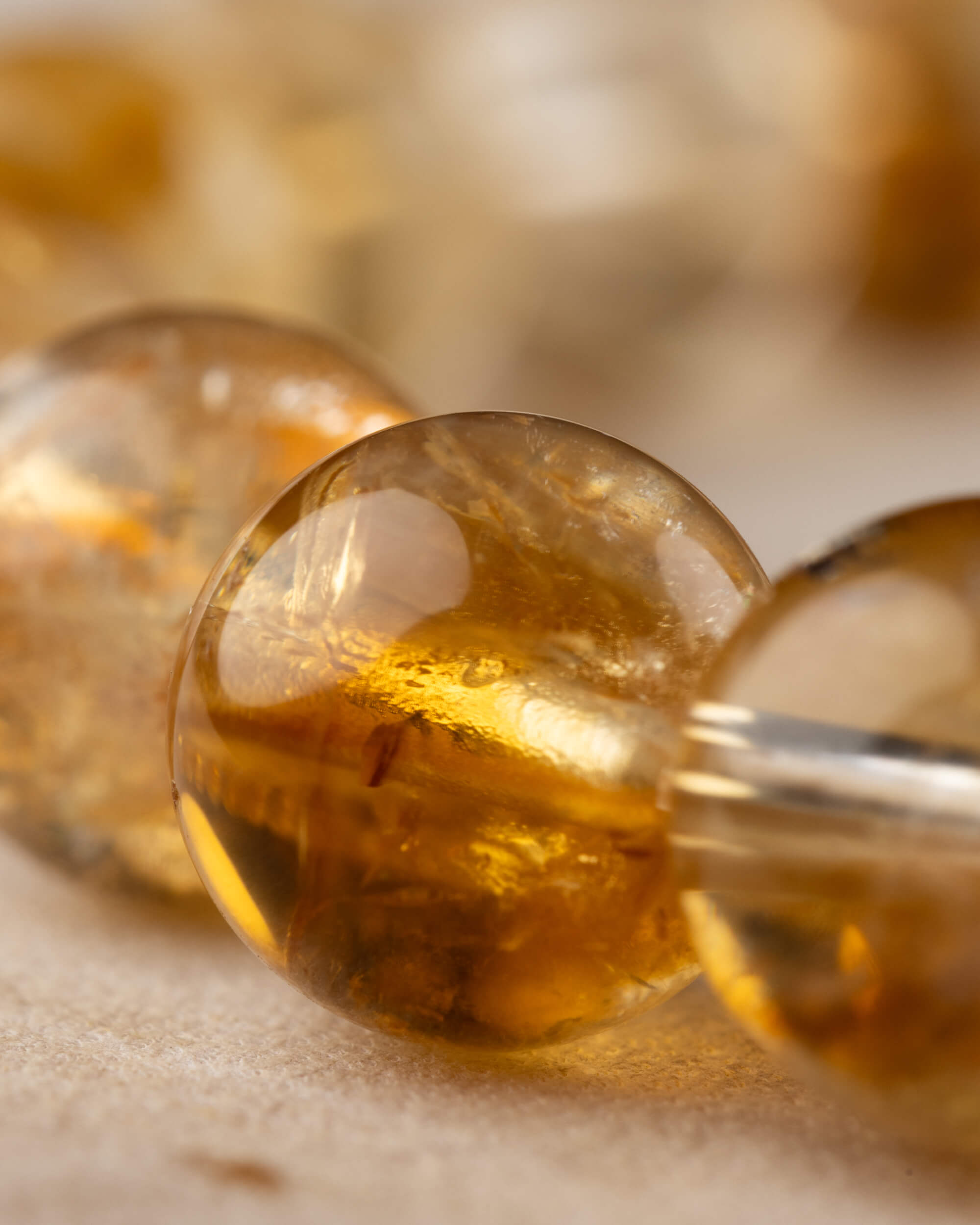 Pulsera de Citrino 8 mm - Voluntad y Claridad