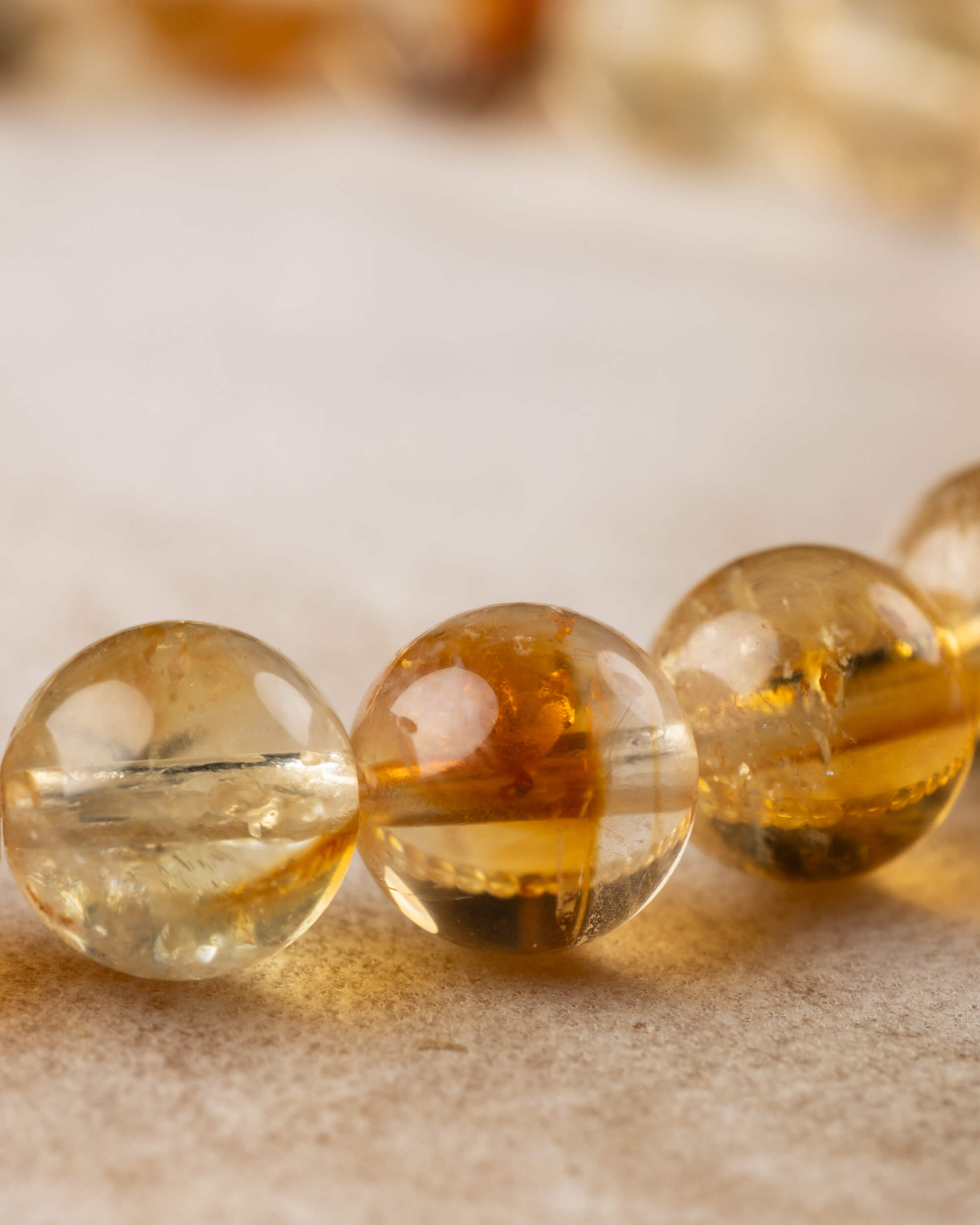 Pulsera de Citrino 8 mm - Voluntad y Claridad