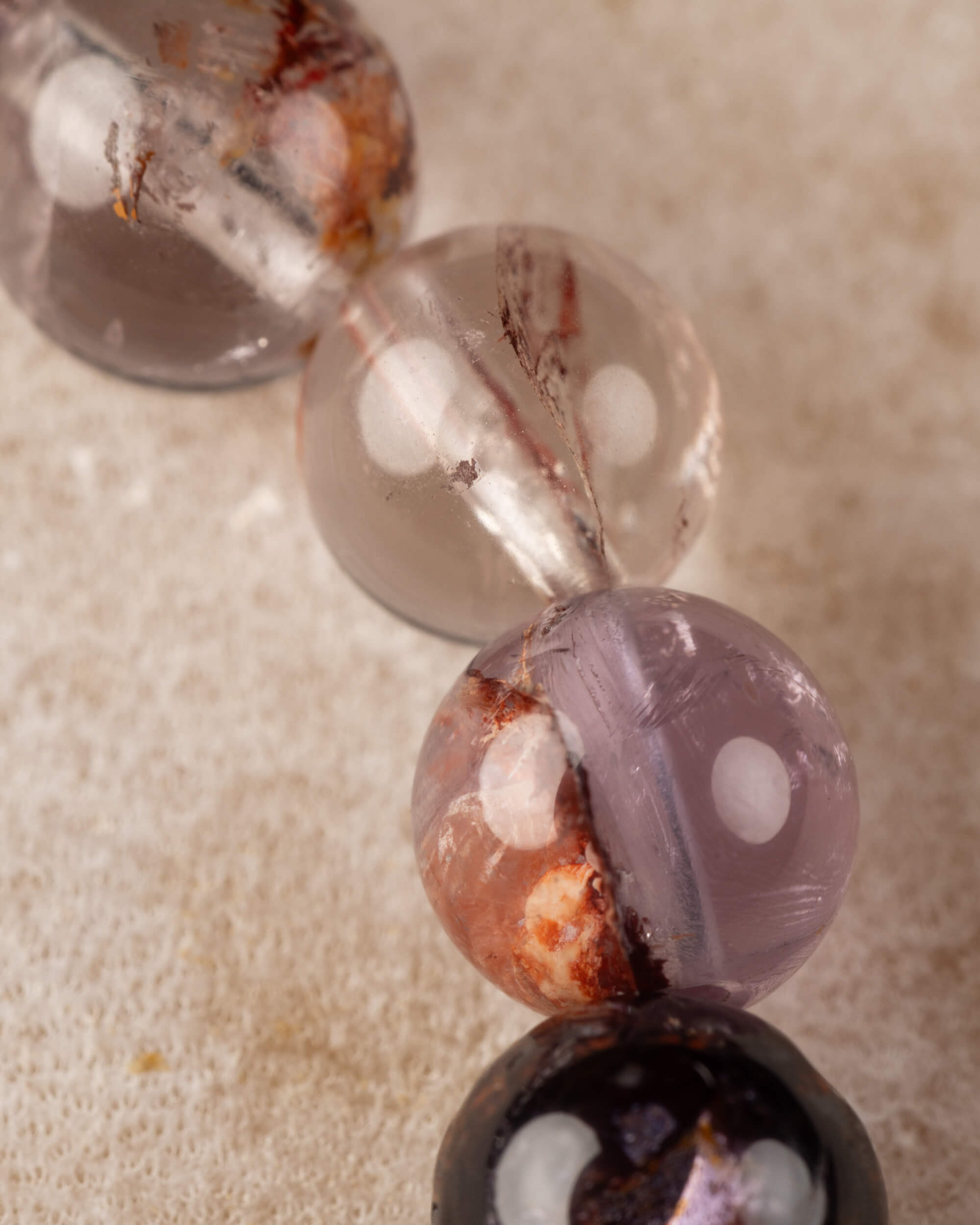 Pulsera de Amatista Fantasma 8 mm - Visión Enraizada