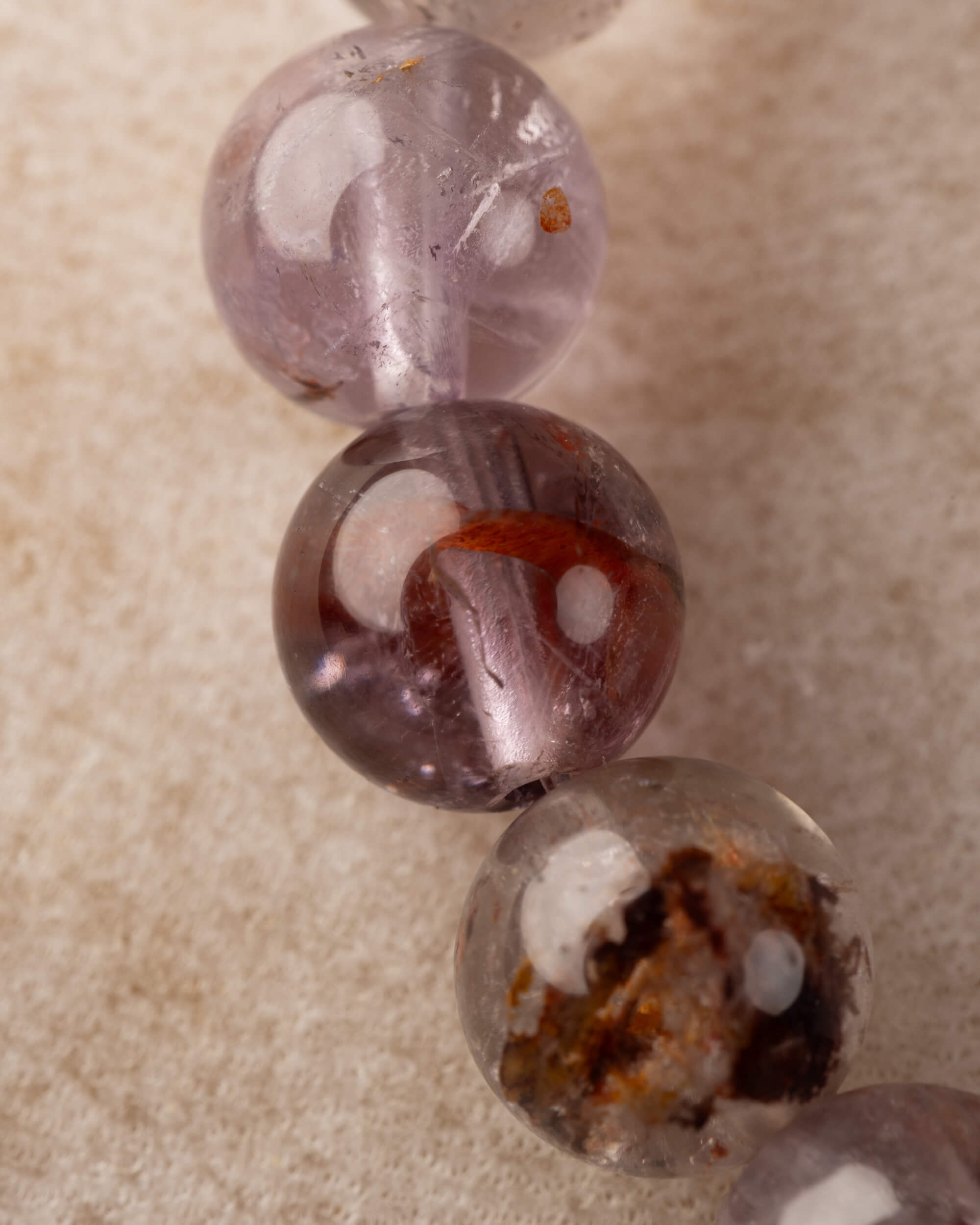 Pulsera de Amatista Fantasma 8 mm - Visión Enraizada