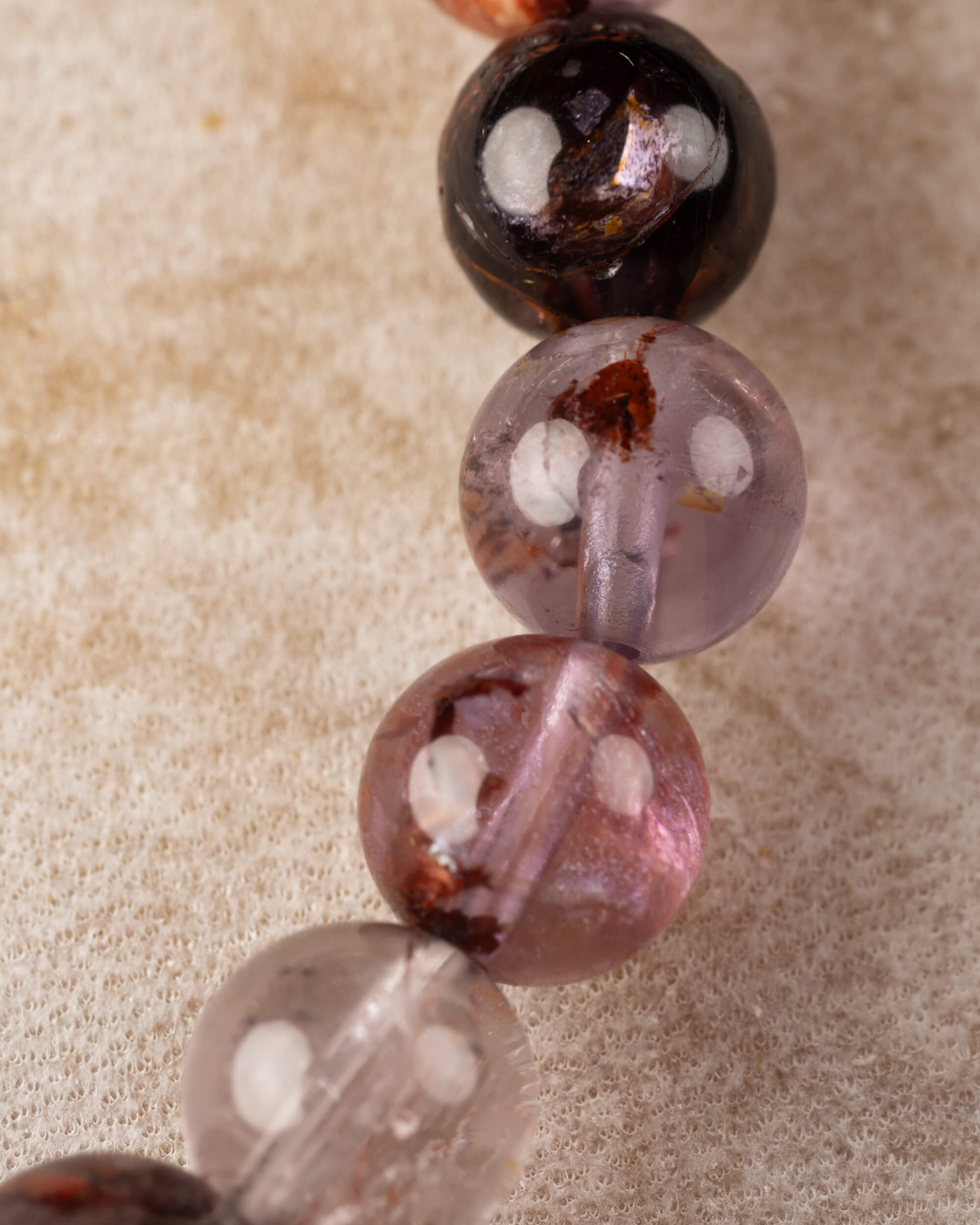 Pulsera de Amatista Fantasma 8 mm - Visión Enraizada