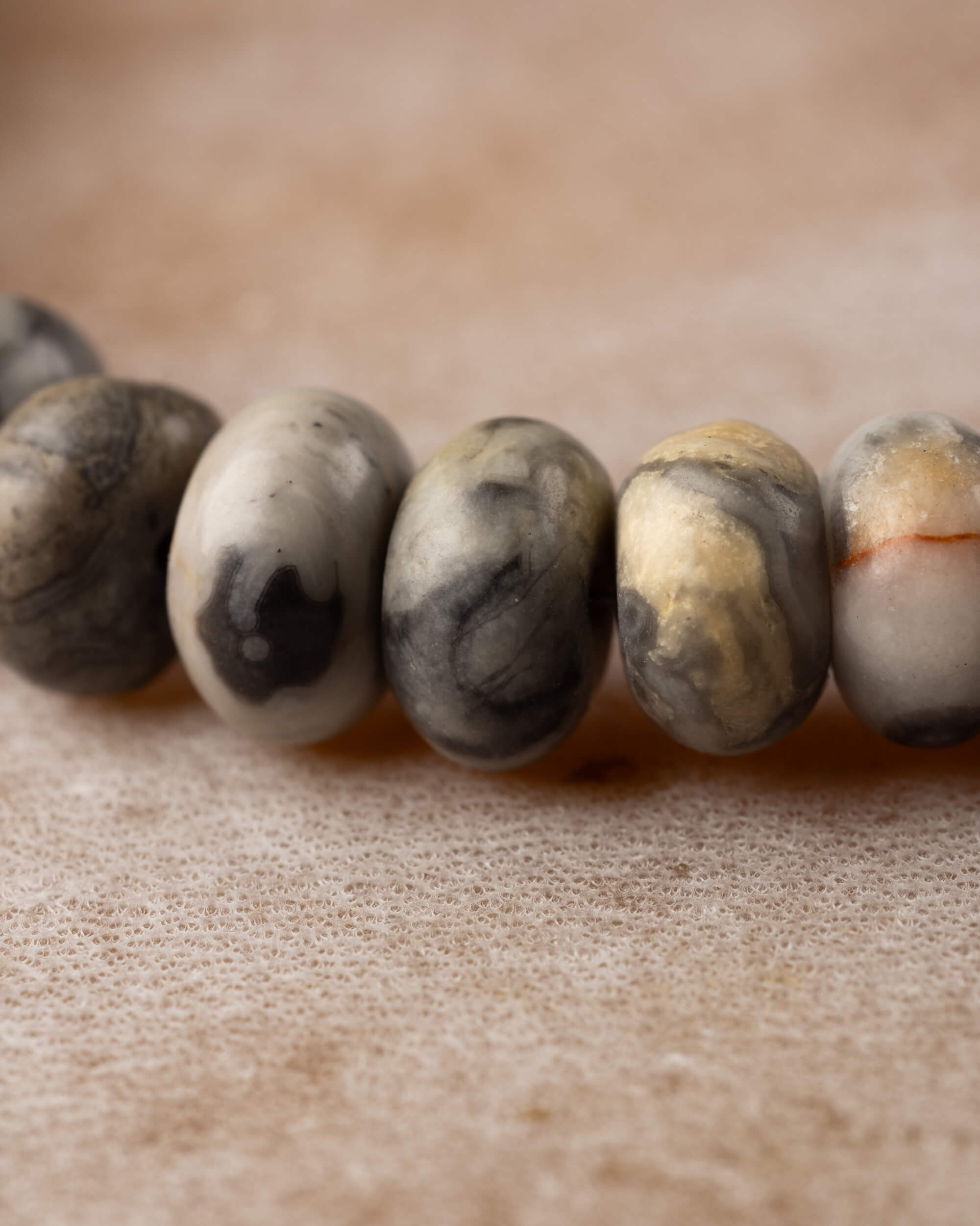 Pulsera de Jaspe Mapa Rondelas (5x8 mm)