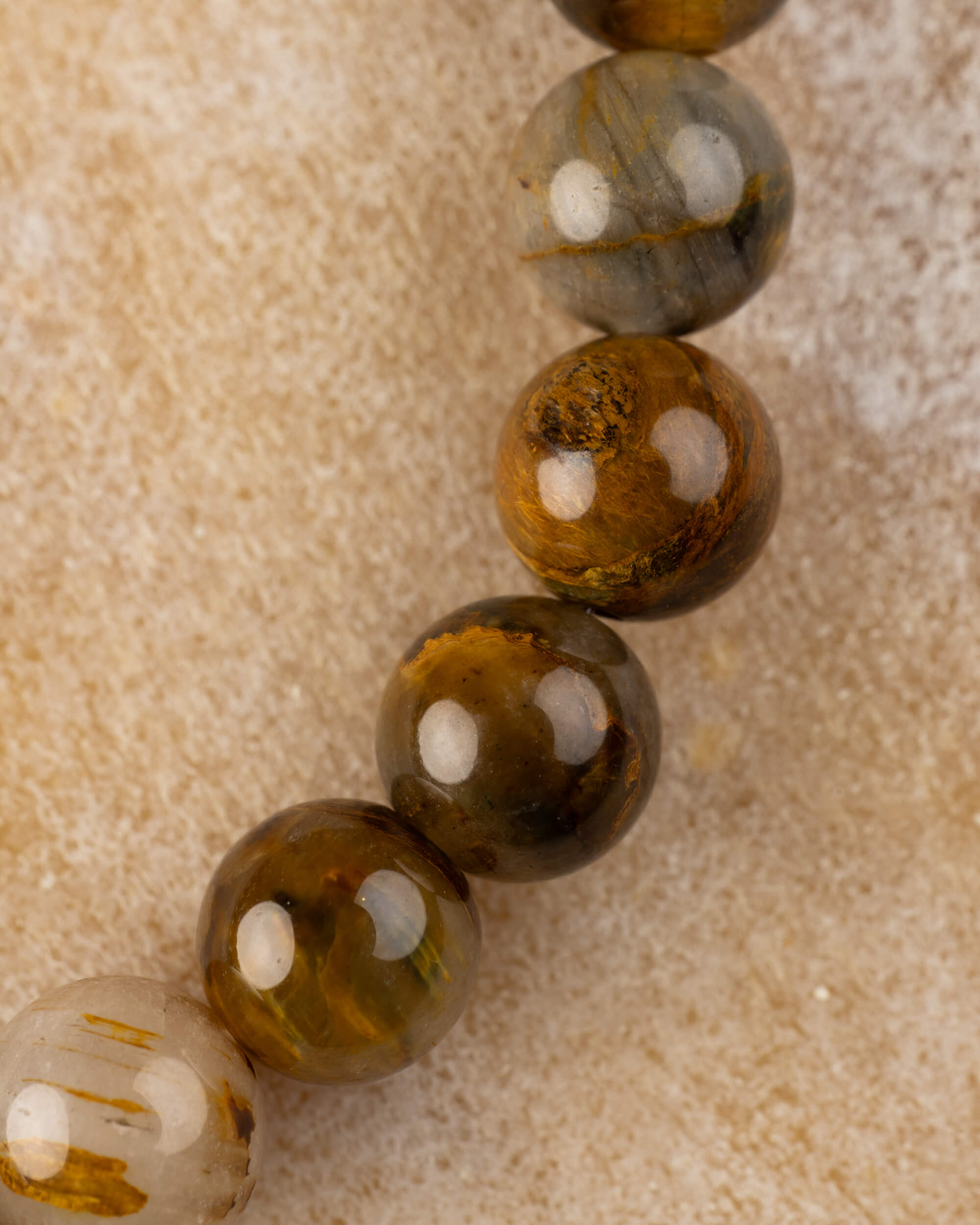 Pulsera de Pietersita Amarilla 8 mm - Poder Personal y Claridad