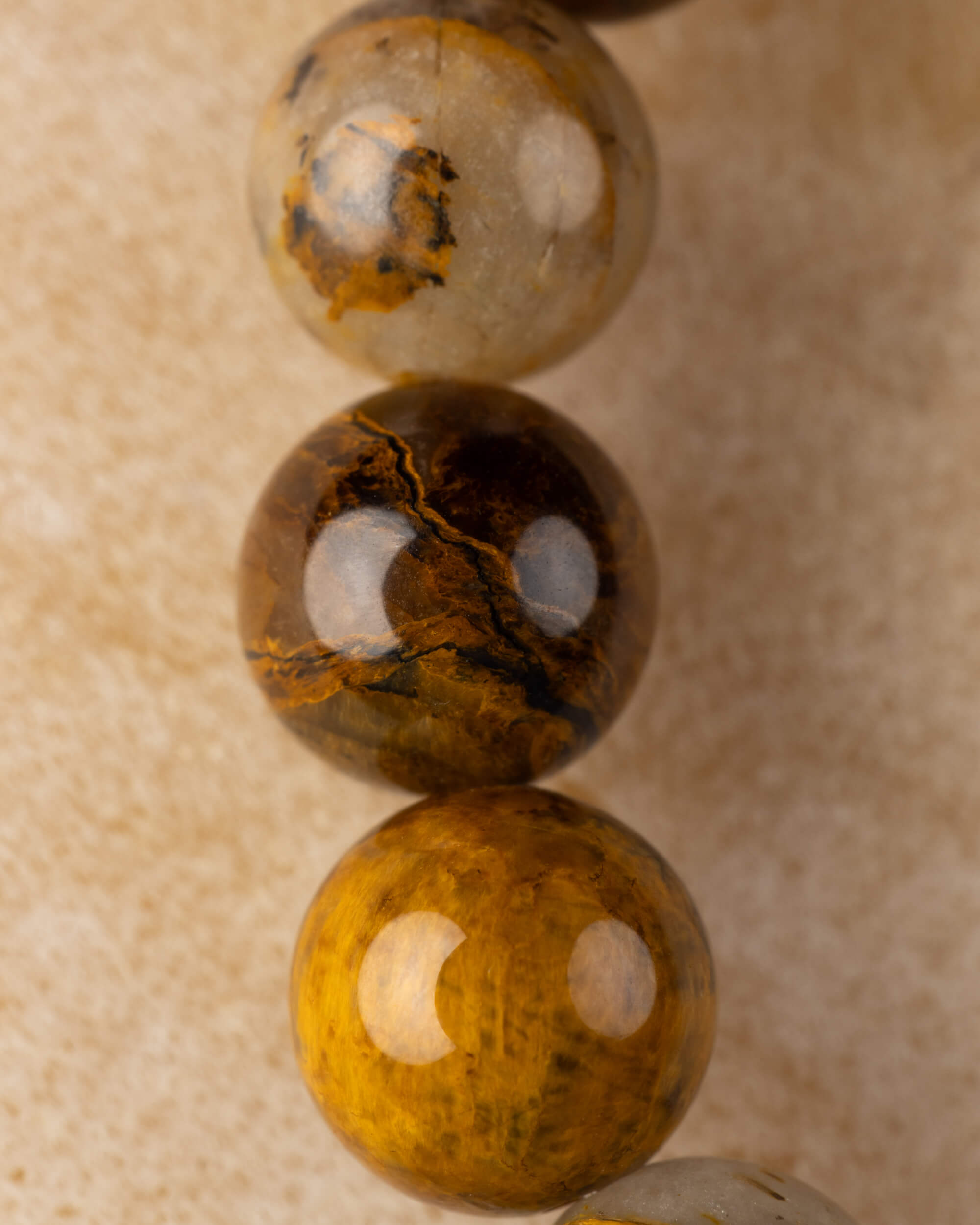 Pulsera de Pietersita Amarilla 8 mm - Poder Personal y Claridad