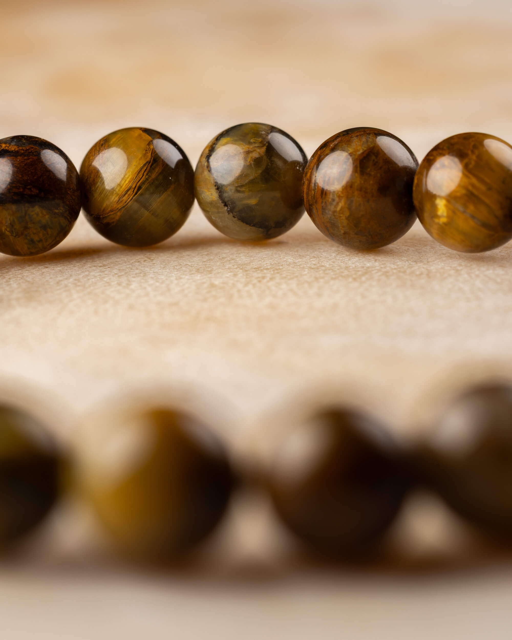 Pulsera de Pietersita Amarilla 8 mm - Poder Personal y Claridad