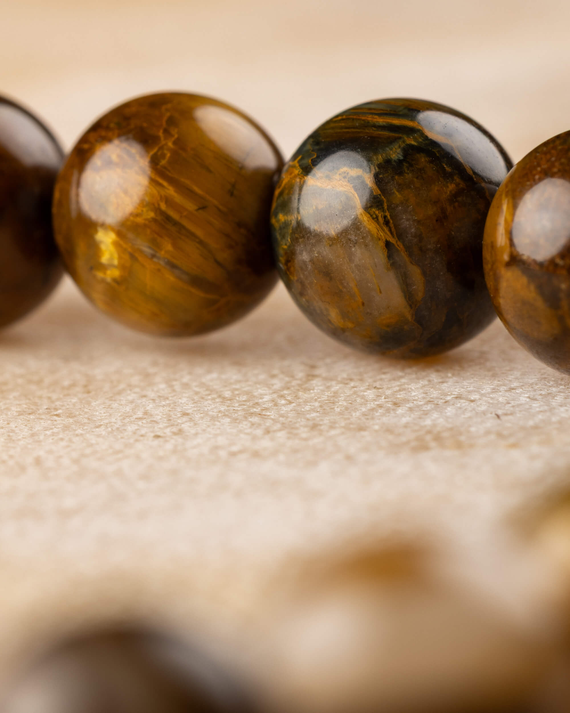 Pulsera de Pietersita Amarilla 8 mm - Poder Personal y Claridad