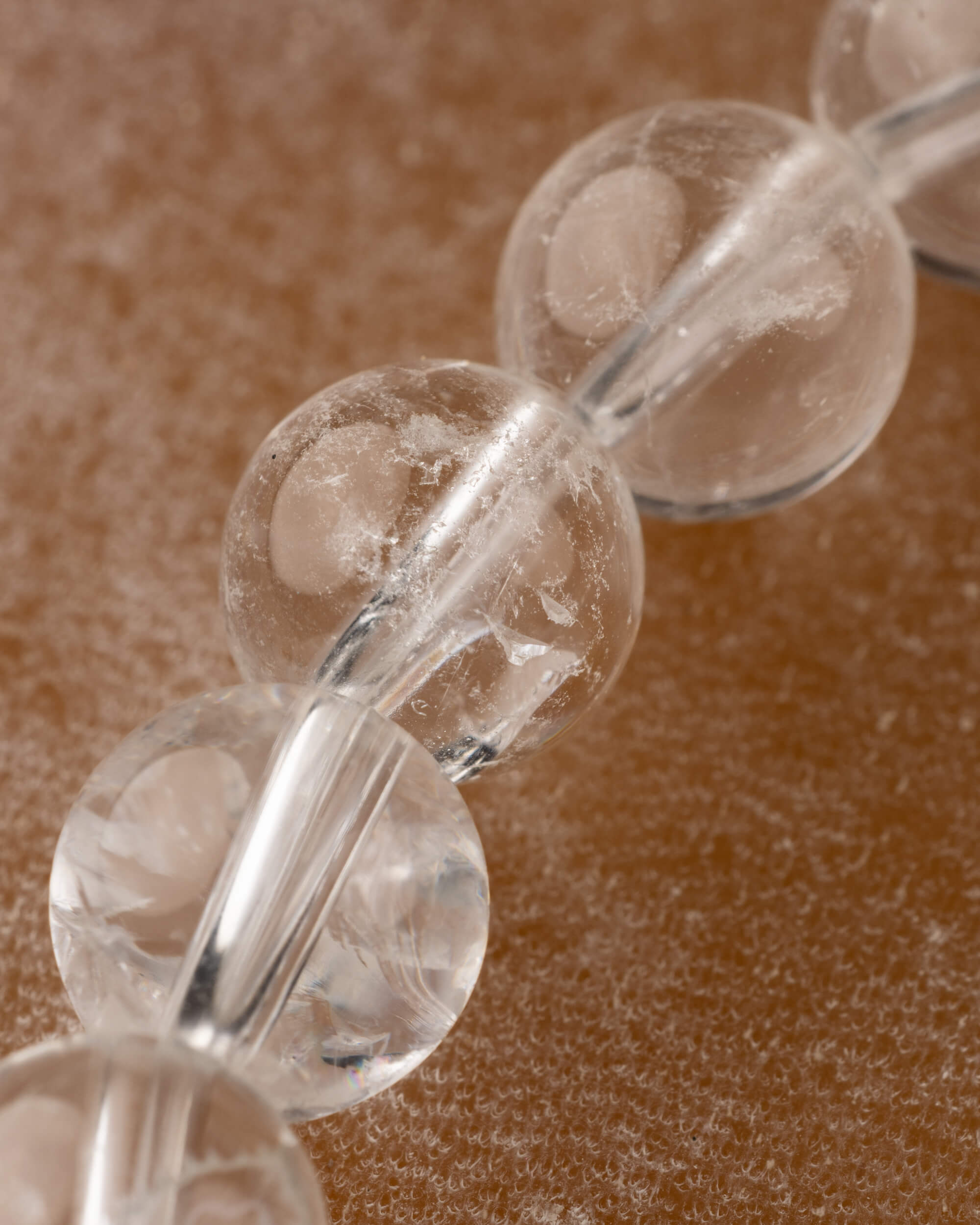 Pulsera de Cuarzo Transparente 8 mm - Luz Clara y Canal Puro