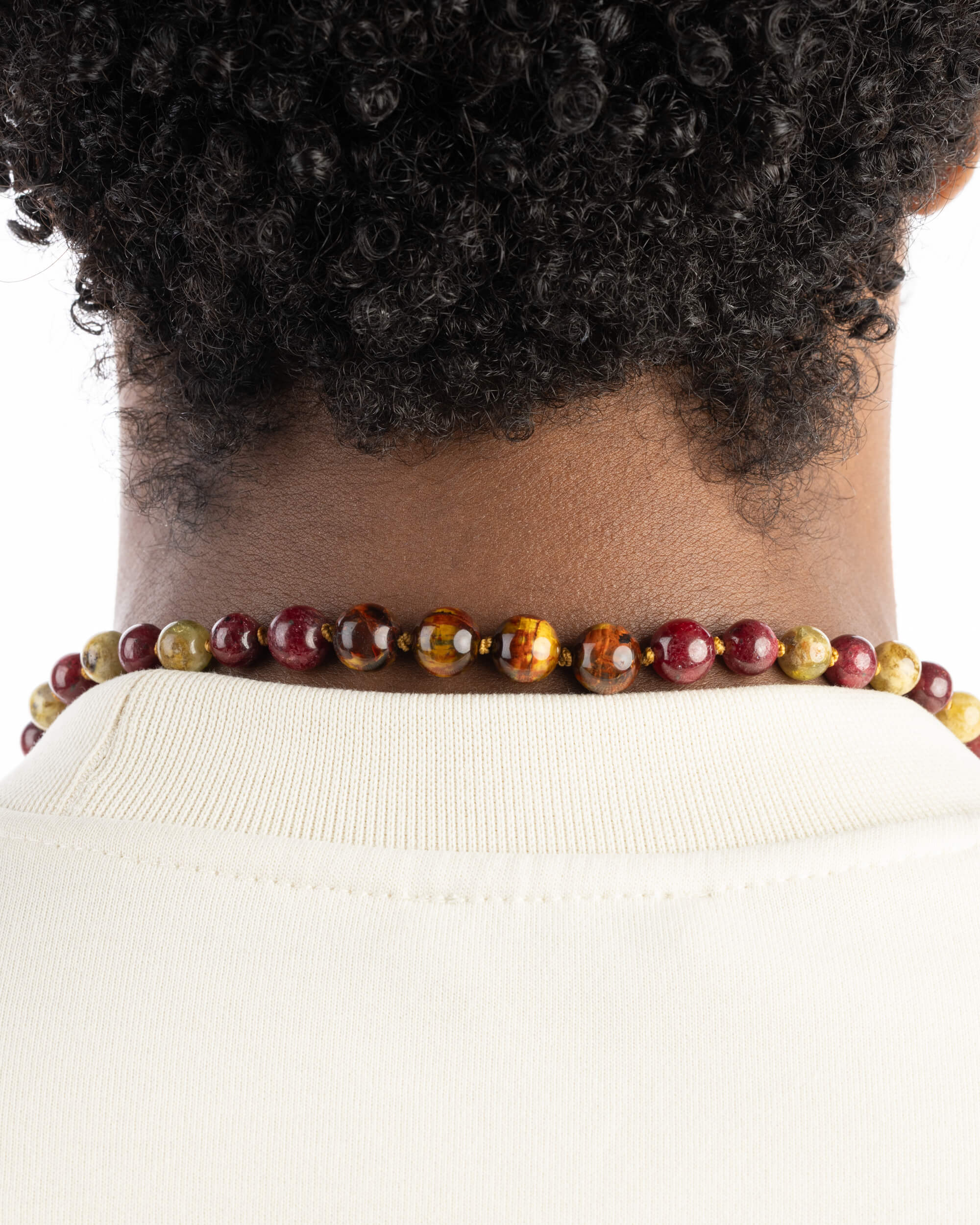 Japa Mala "Centro Encendido" 108 Cuentas - Fuego Encarnado y Visión