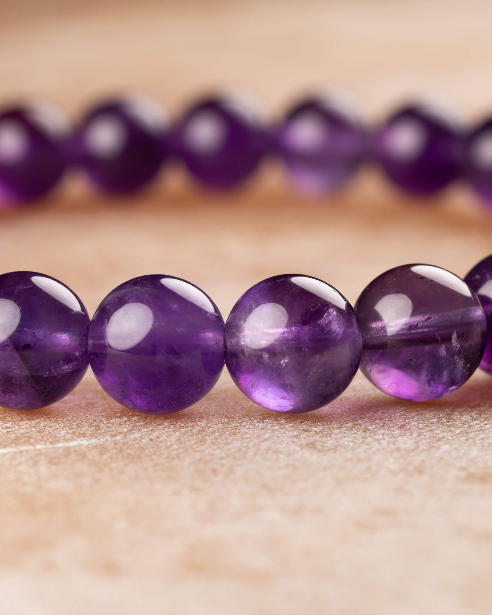 Pulsera de Amatista 8 mm - Visión Intuitiva