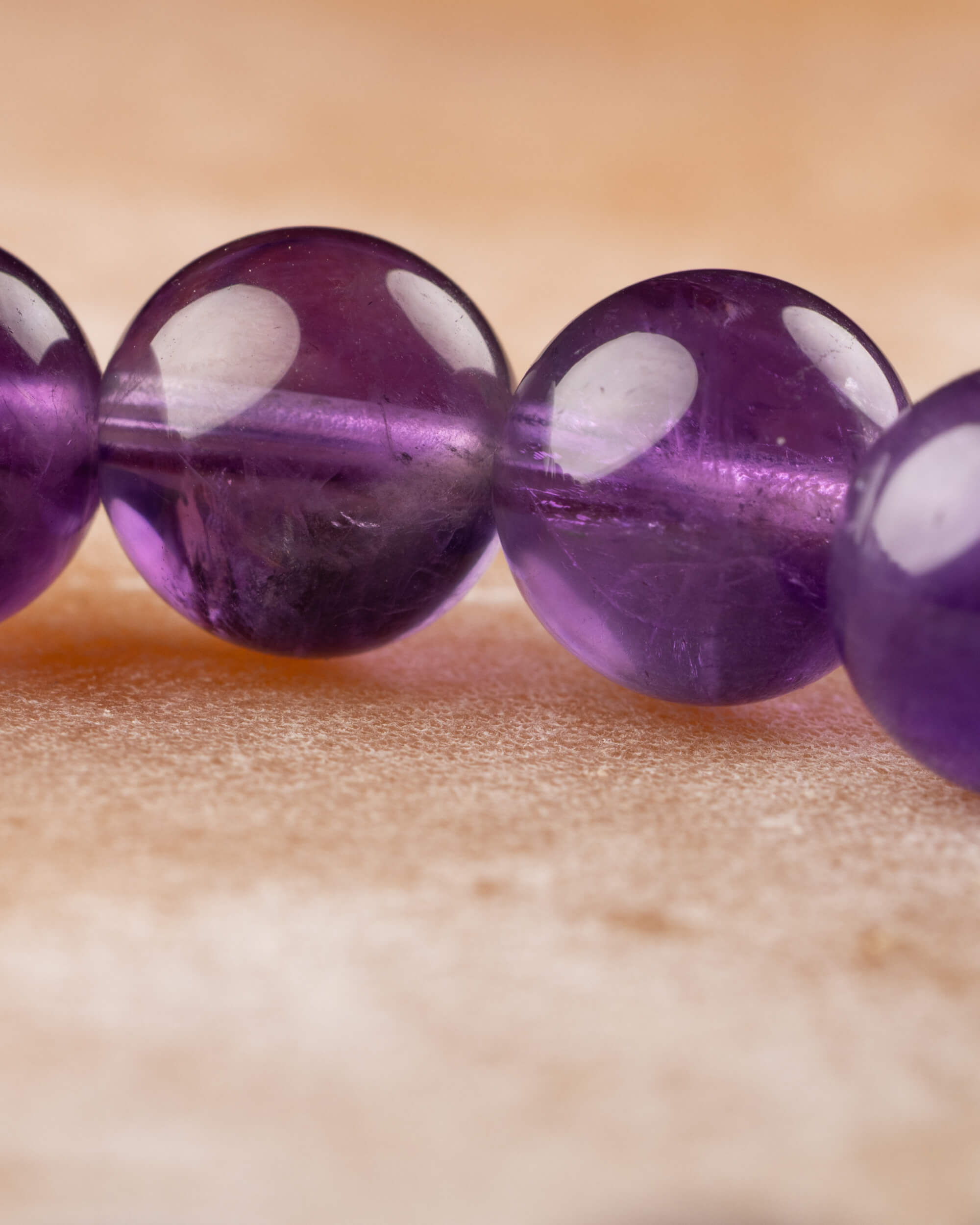 Pulsera de Amatista 8 mm - Visión Intuitiva