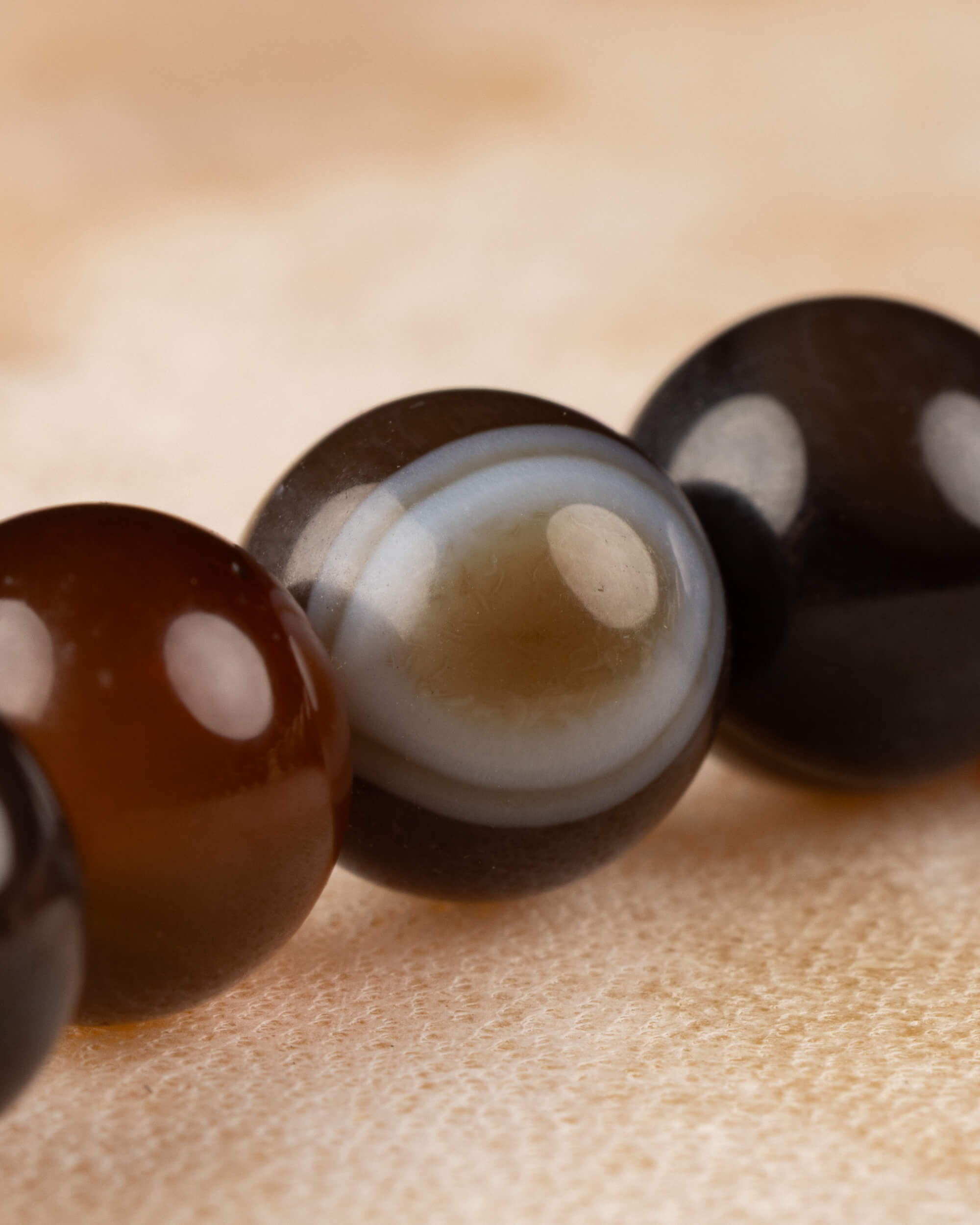 Pulsera de Ágata Café (8 mm)