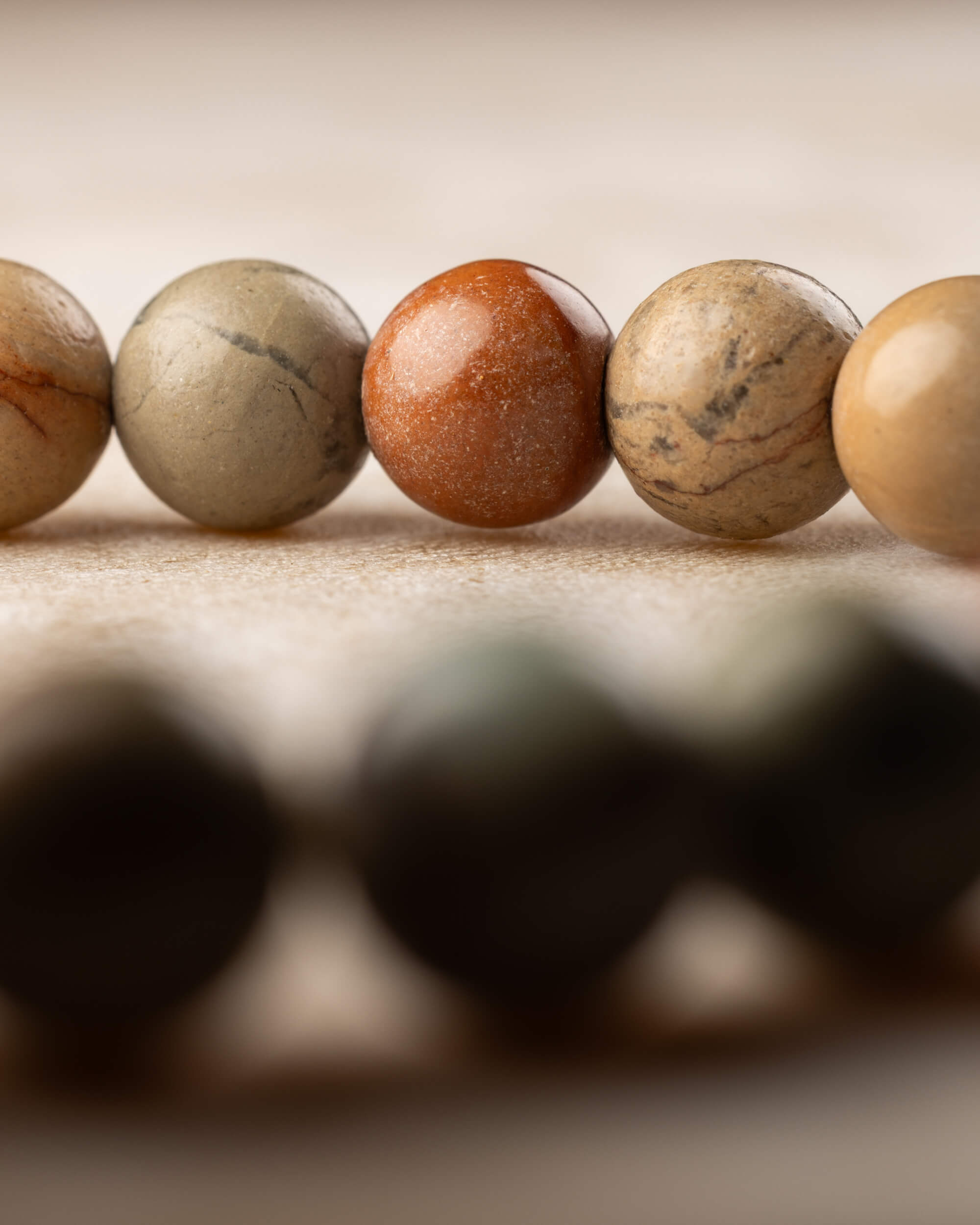 Pulsera de Shoushan 8 mm - Contemplación y Calma Profunda