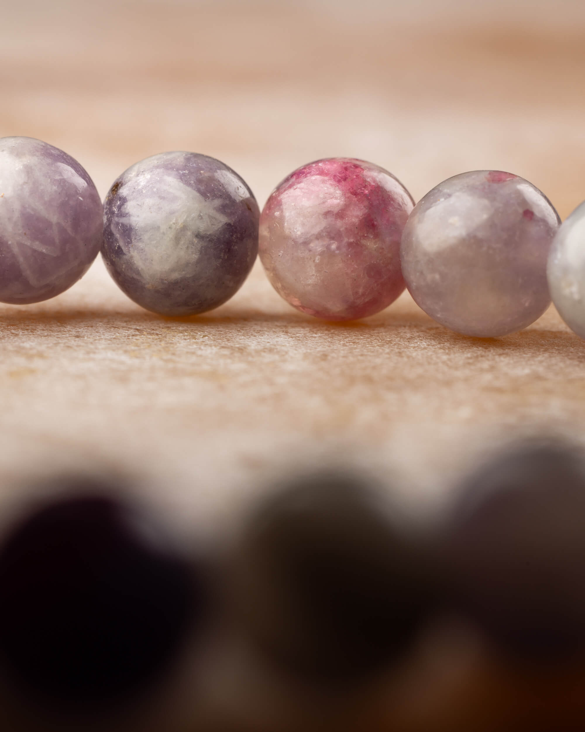 Pulsera de Turmalina Rosa 8 mm - Amor y Ternura Estructural