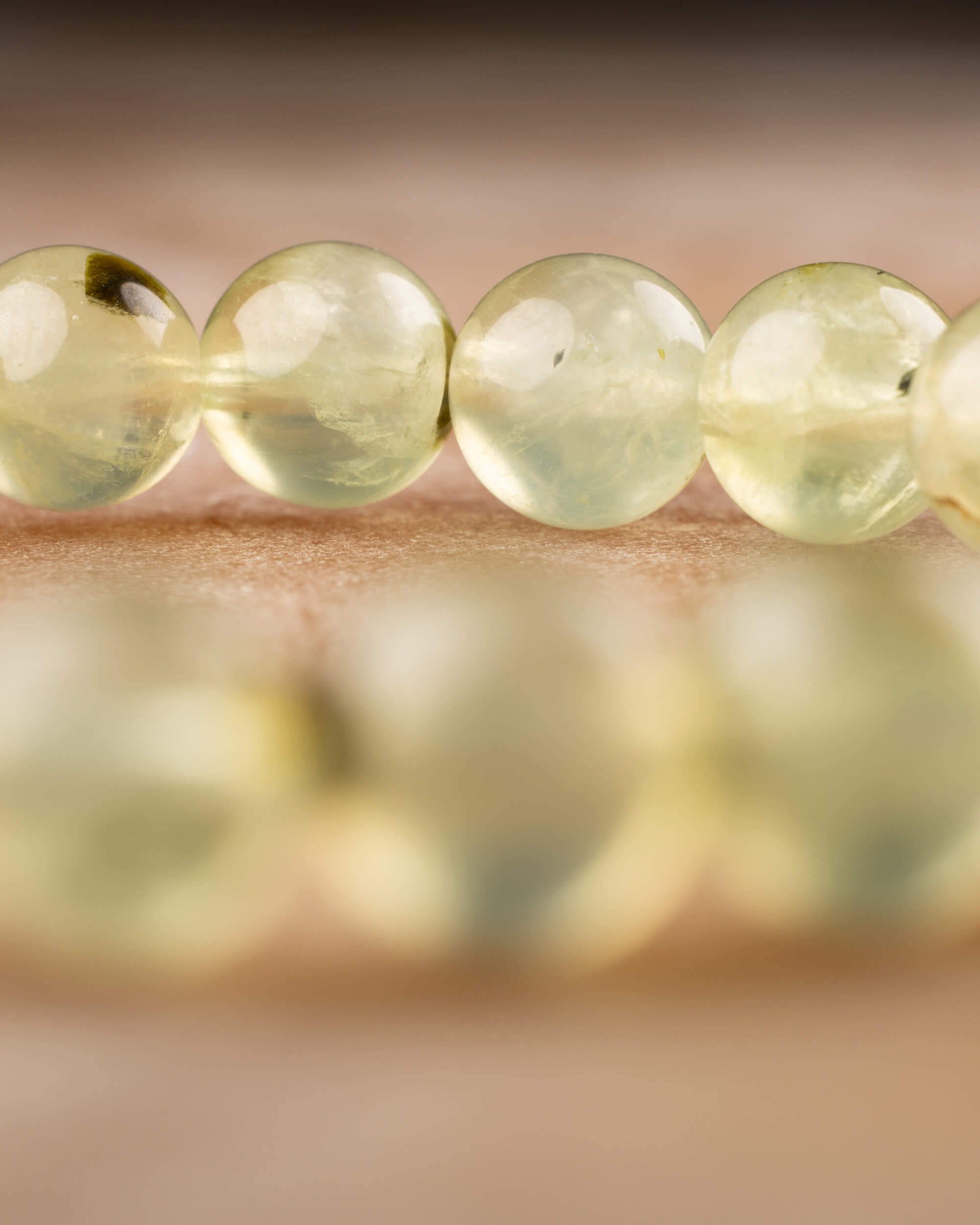 Pulsera de Prehnita 8 mm - Intuición y Confianza