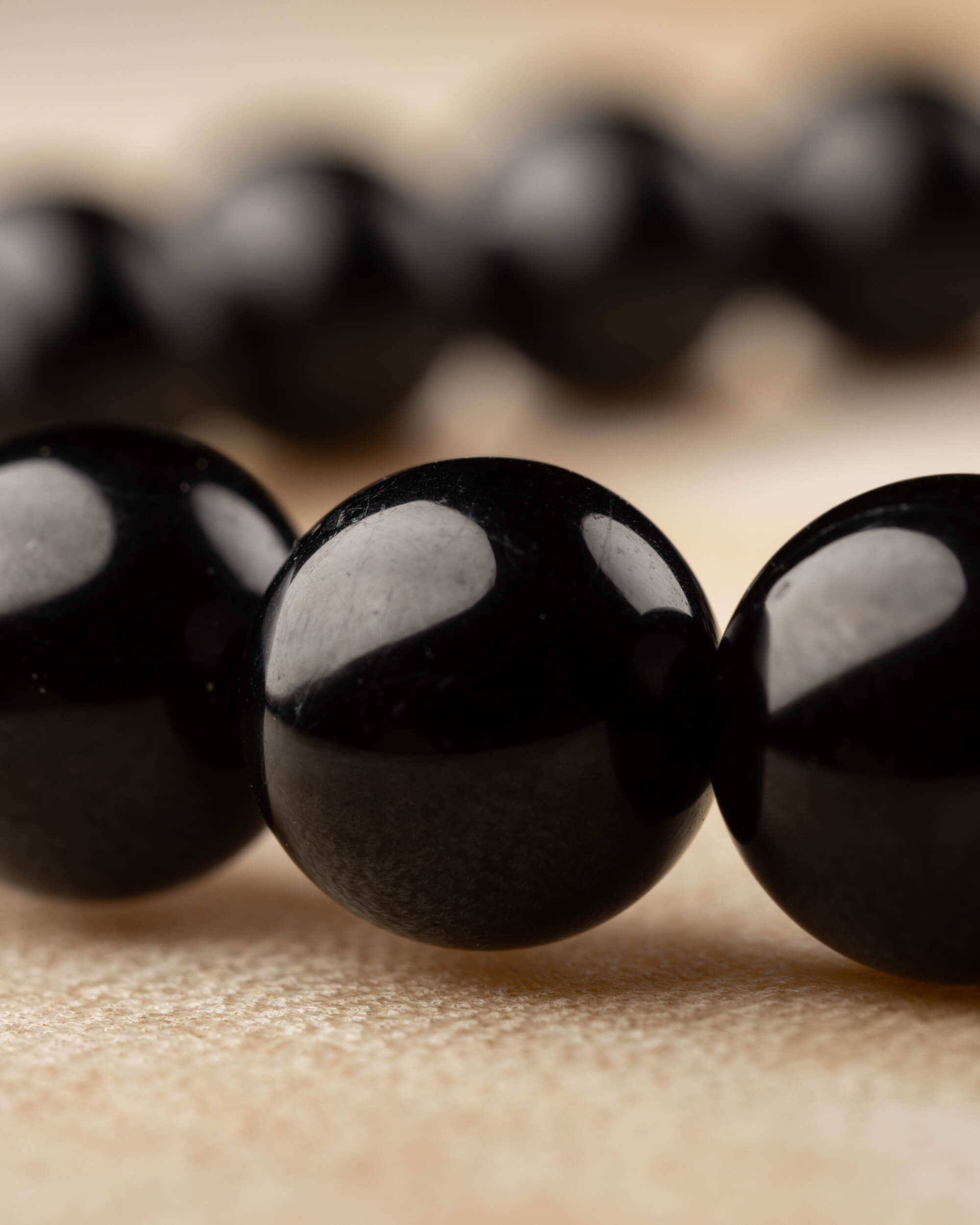 Pulsera de Turmalina Negra (8 mm)