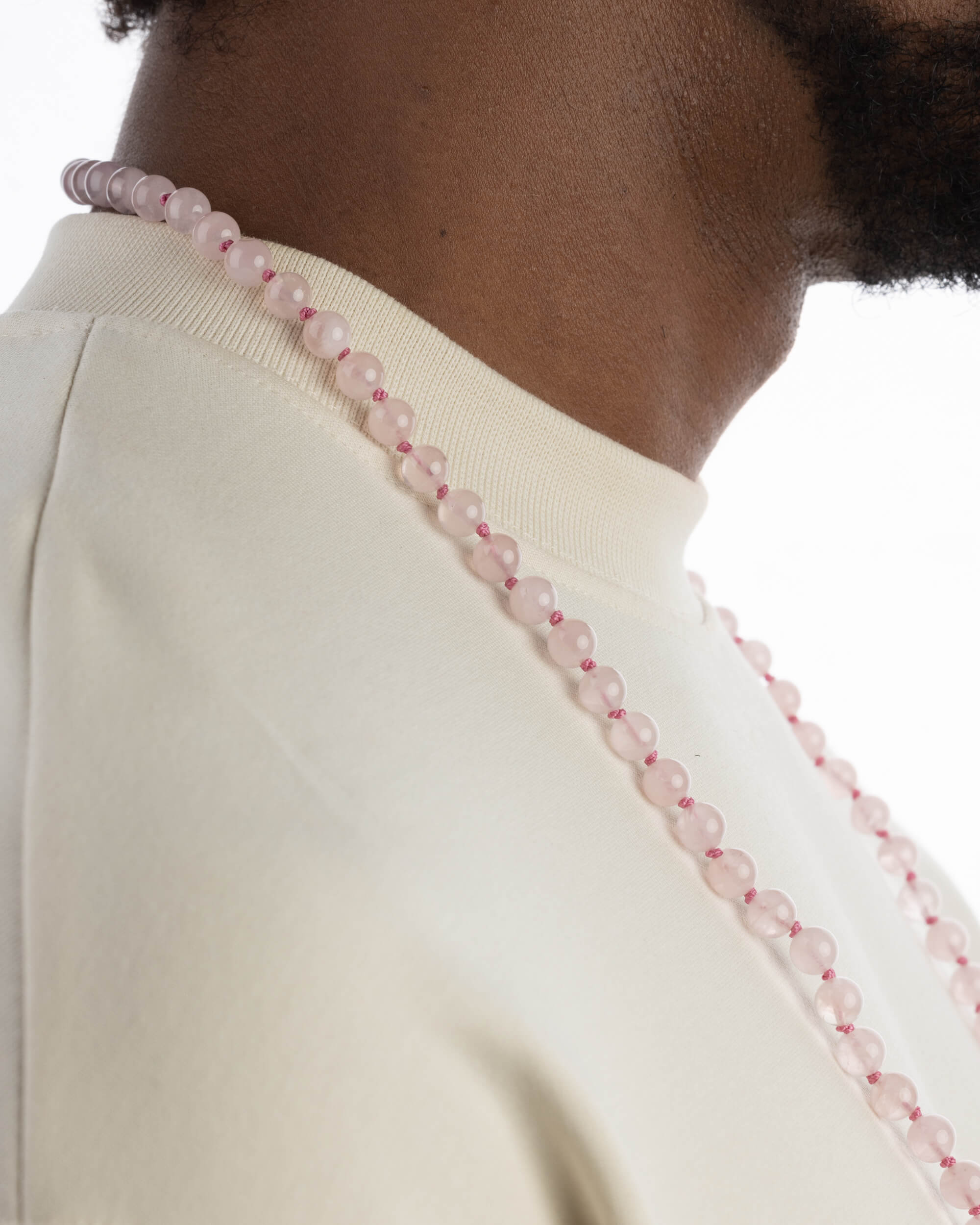 Japa Mala de Cuarzo Rosa (8 mm)