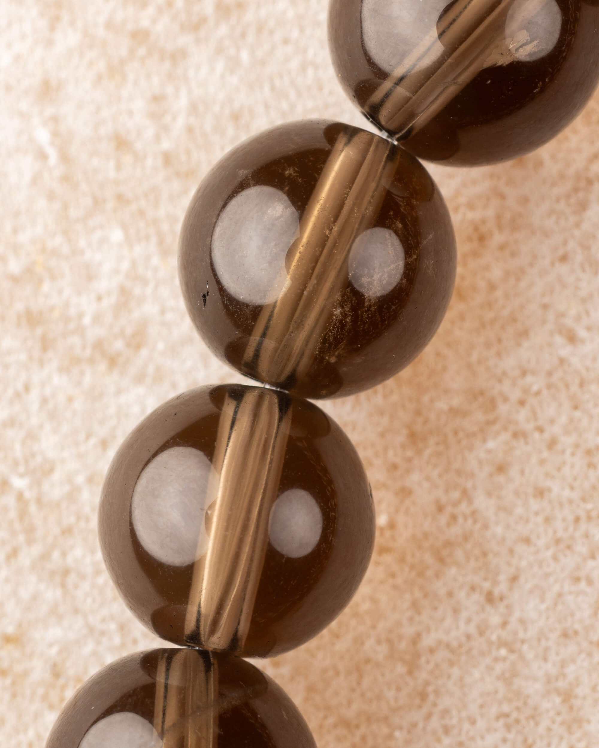 Pulsera de Cuarzo Ahumado 8 mm - Anclaje y Calma