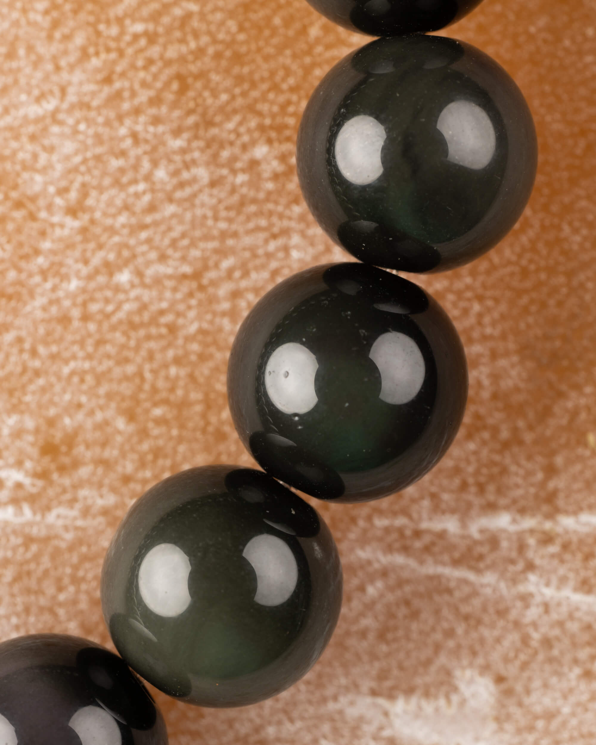 Pulsera de Obsidiana Arcoíris 8 mm - Protección y Contención