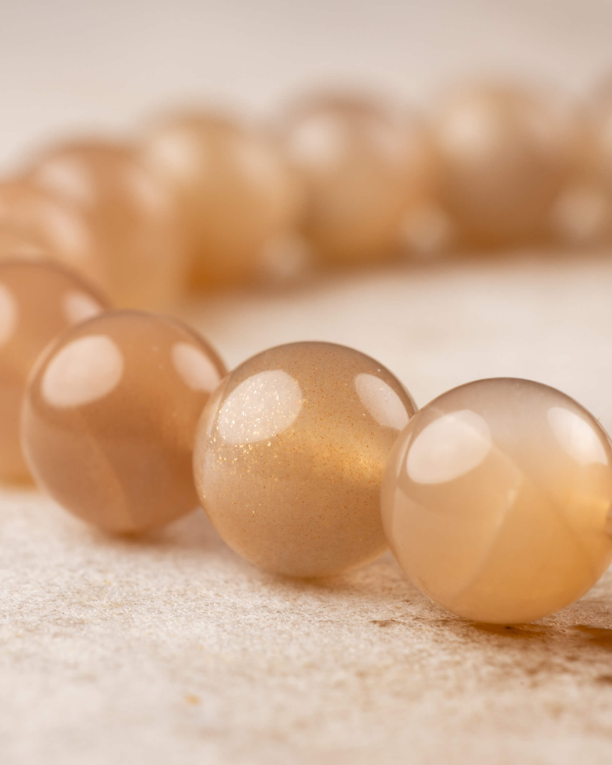 Pulsera de Piedra Sol y Piedra Luna 8 mm - Dualidad y Equilibrio