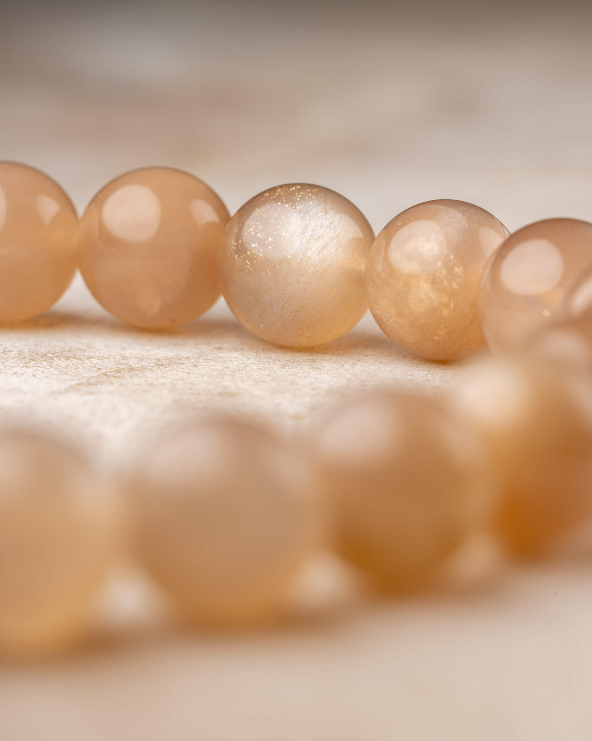 Pulsera de Piedra Sol y Piedra Luna 8 mm - Dualidad y Equilibrio