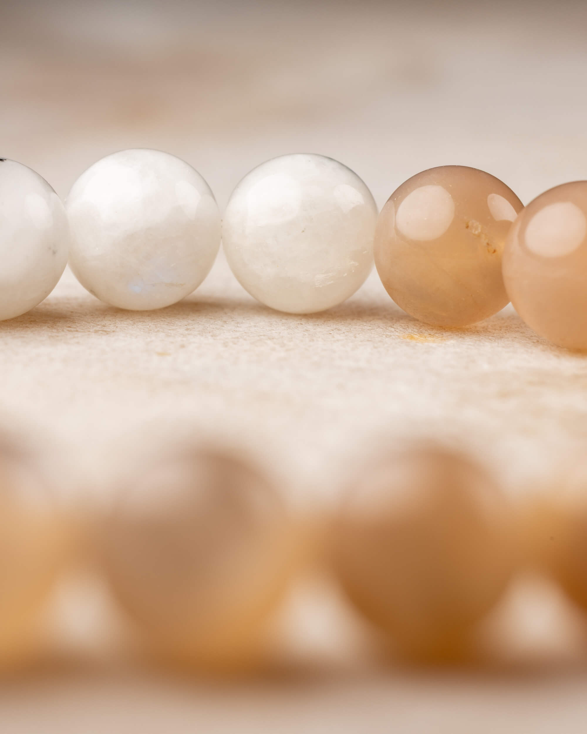 Pulsera de Piedra Sol y Piedra Luna 8 mm - Dualidad y Equilibrio