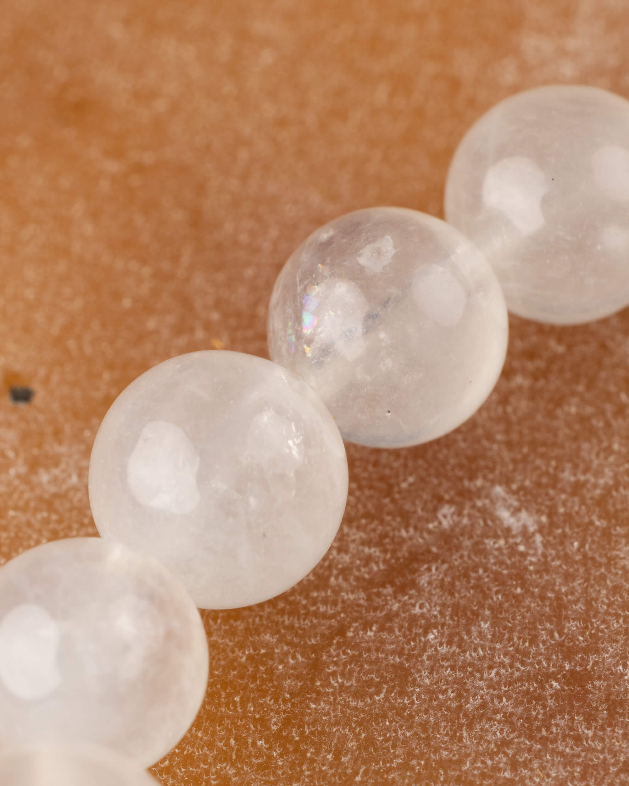 Pulsera de Piedra Luna 7 mm - Ritmo Cíclico y Calma