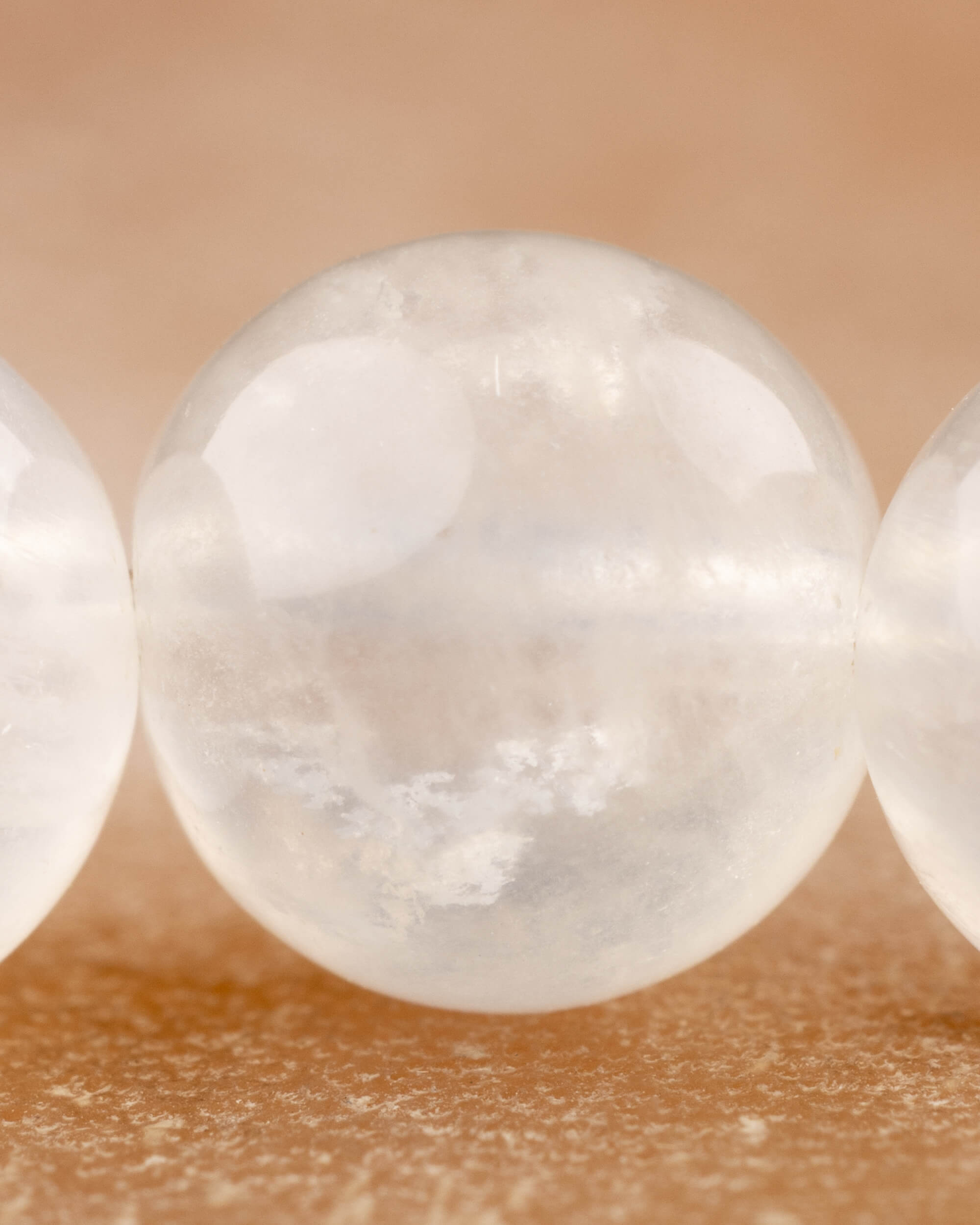 Pulsera de Piedra Luna 7 mm - Ritmo Cíclico y Calma