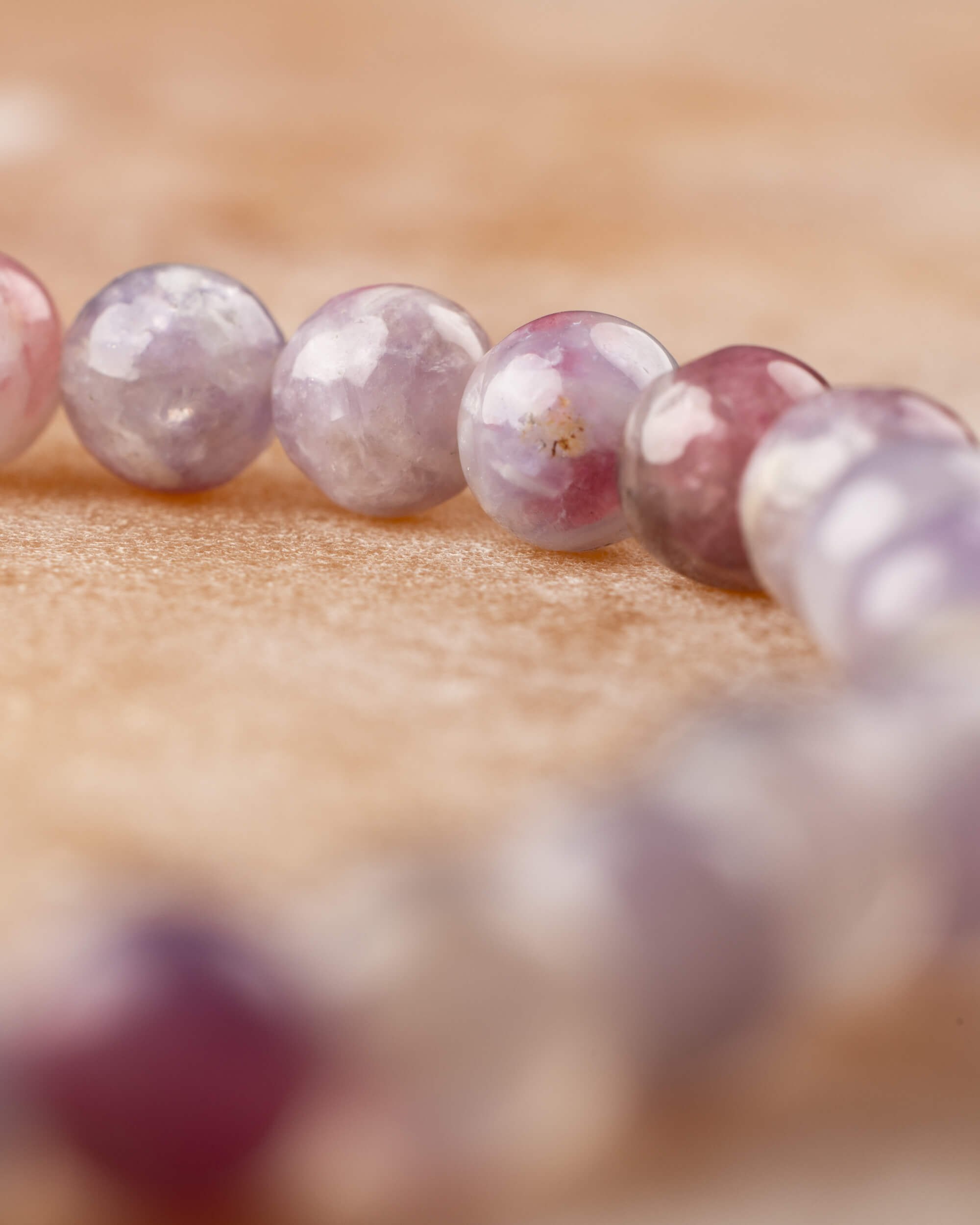 Pulsera de Turmalina Rosa 6 mm - Amor y Límites Sanos