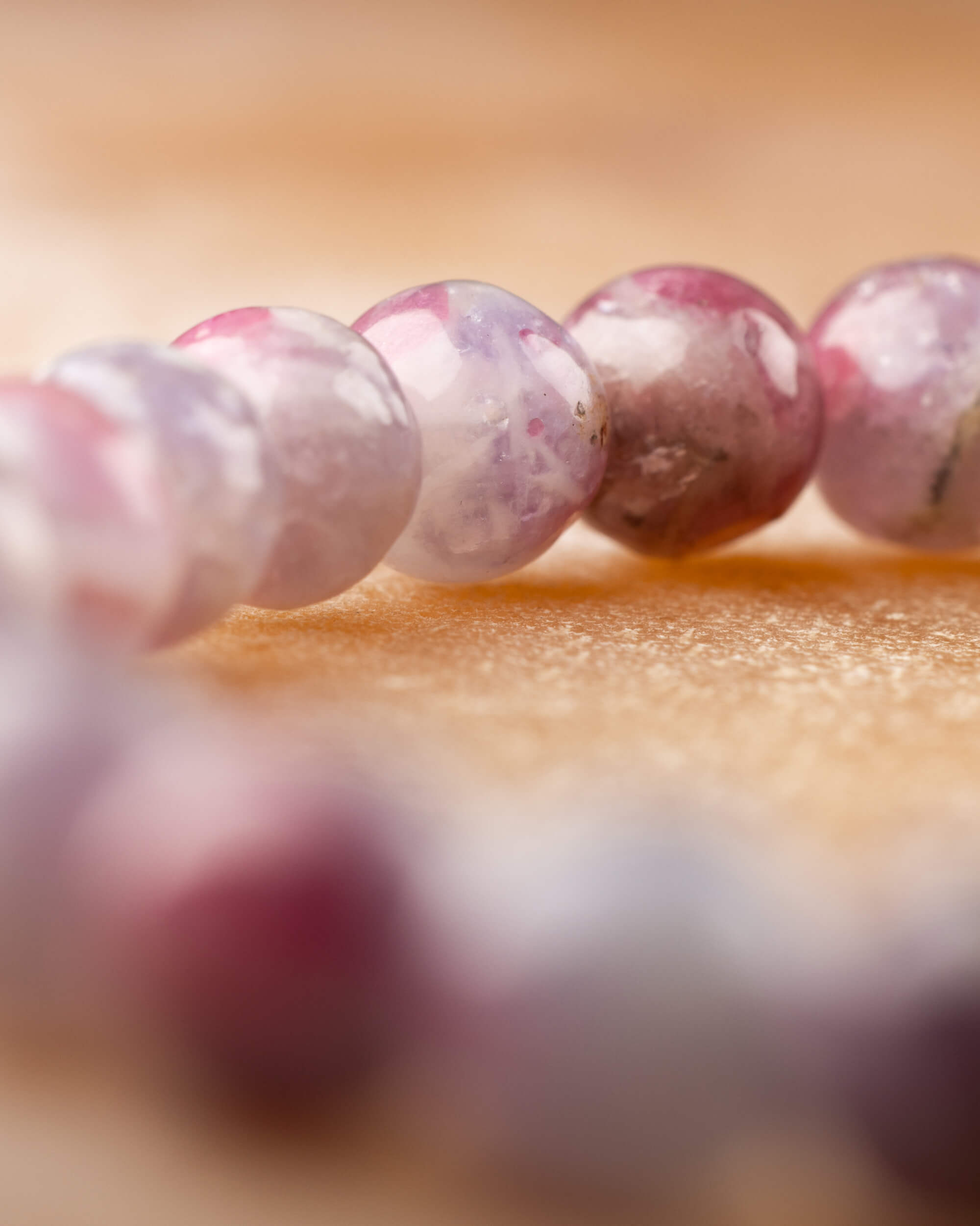 Pulsera de Turmalina Rosa 6 mm - Amor y Límites Sanos