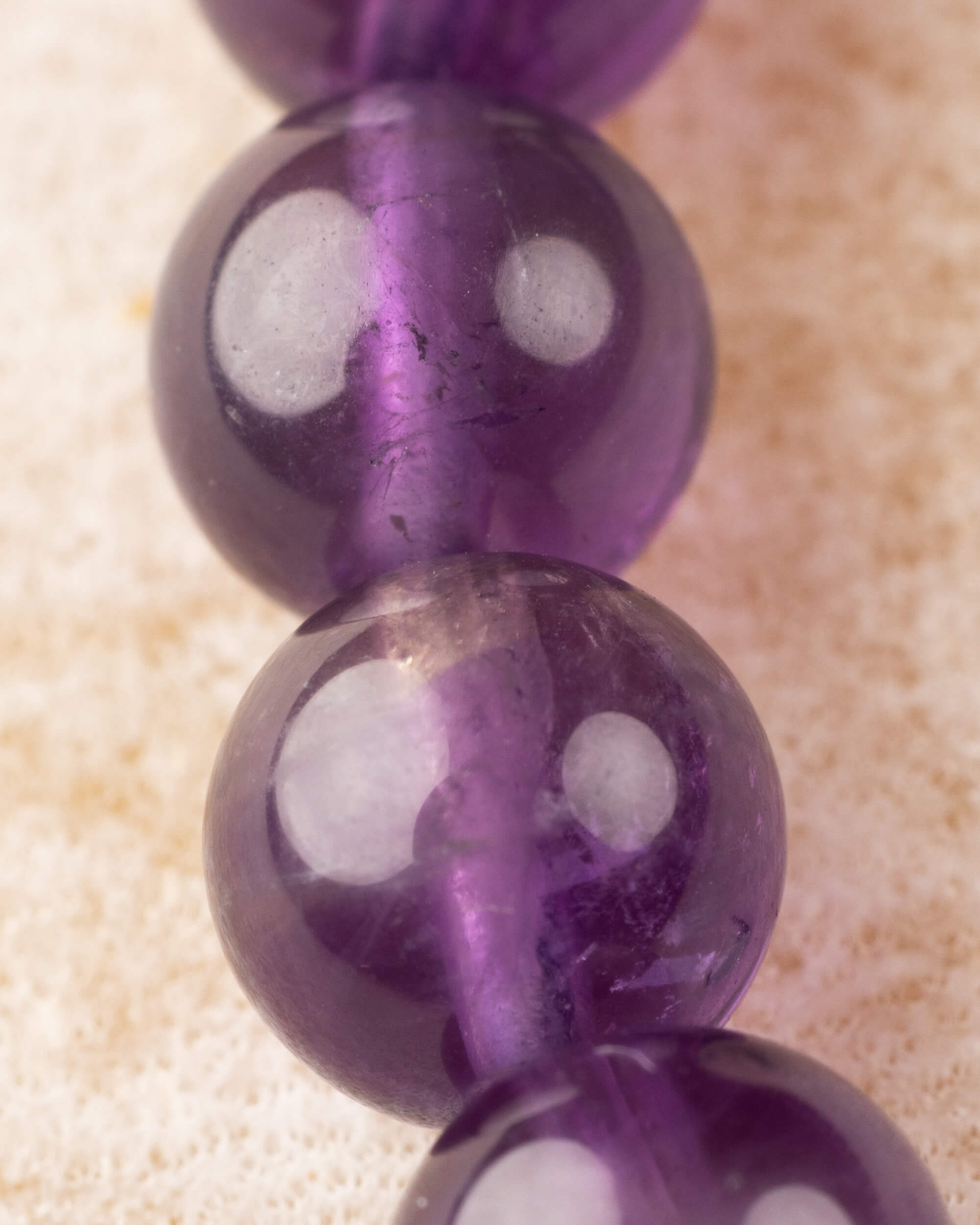 Pulsera de Amatista 6 mm - Claridad y Visión